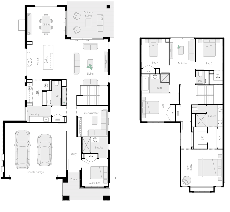 Lotus 34 Double Storey House Floor Plan - On Display