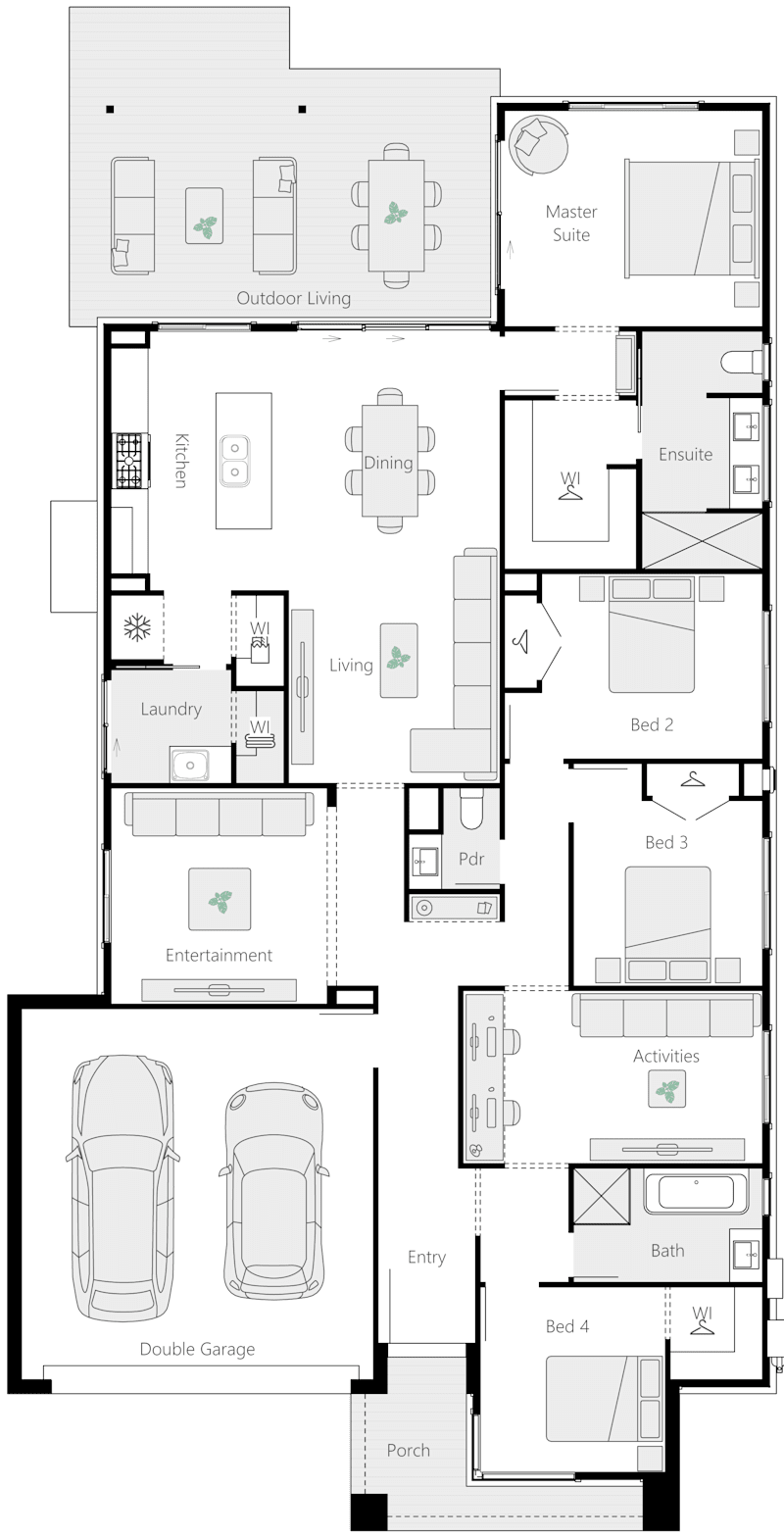 River 27 Single Storey House Floor Plan - On Display
