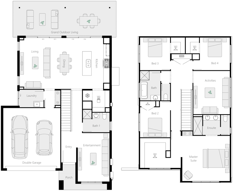 Vera 31 Double Storey House Design Floorplan - On Display