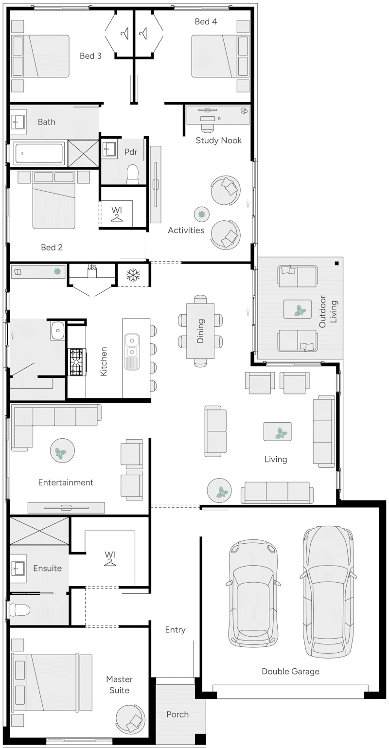 Grace 27 Single Storey House Floor Plan