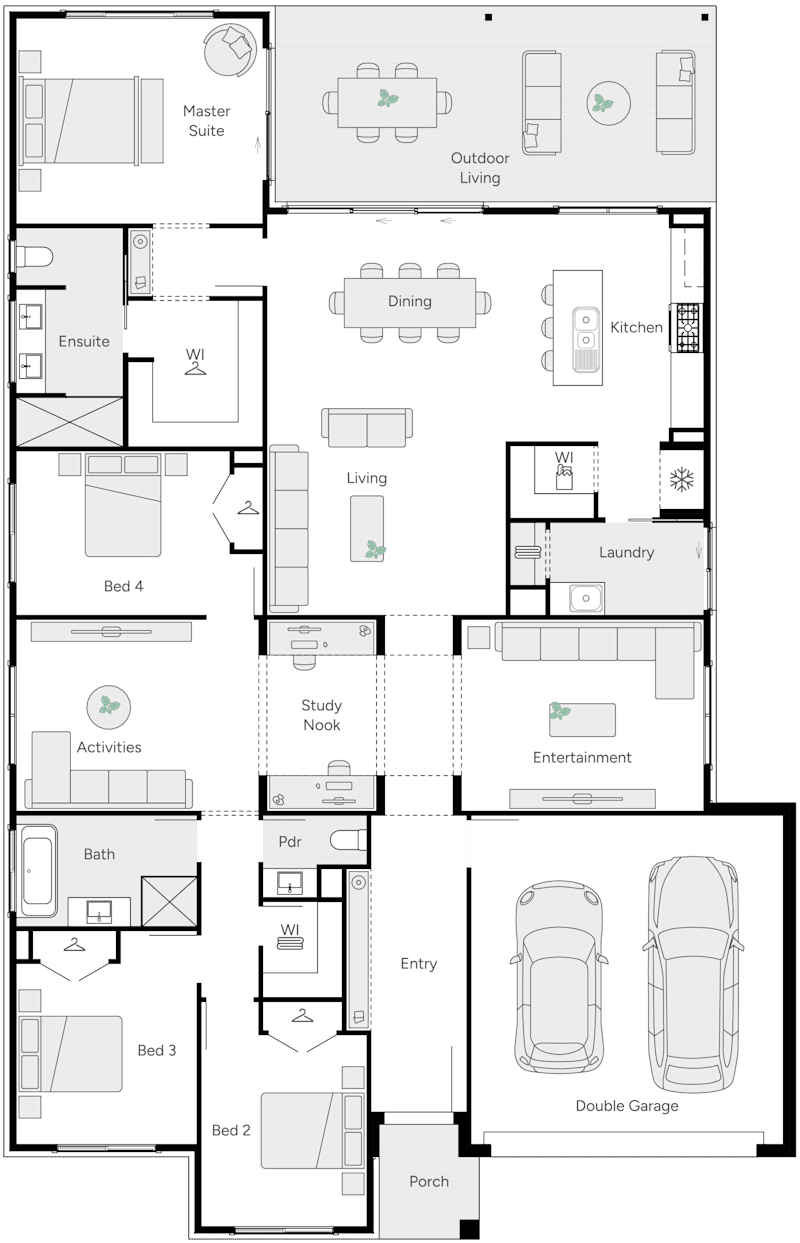 River 31 Single Storey House Floor Plan alt