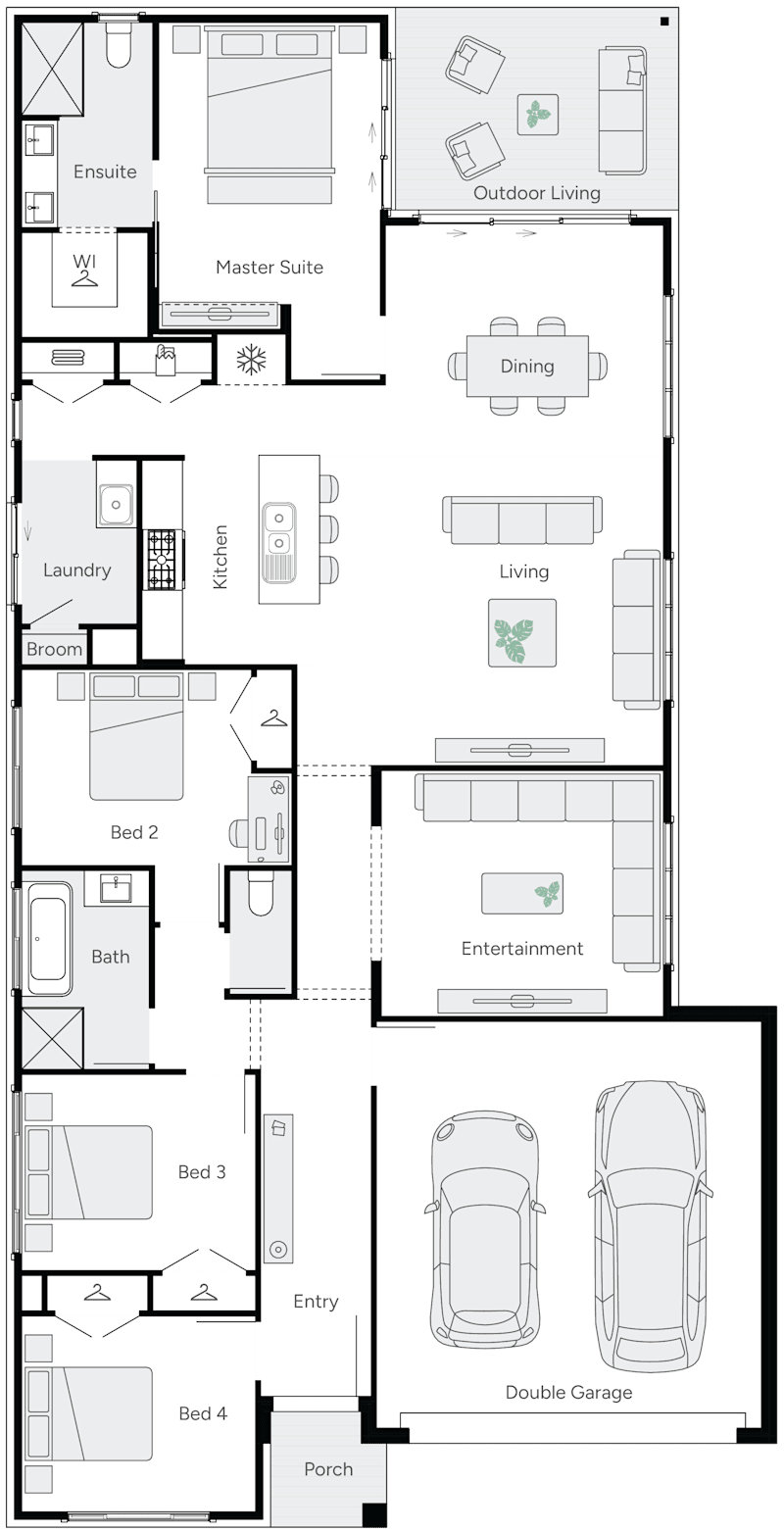 Kingston 25 Single Storey House Floor Plan