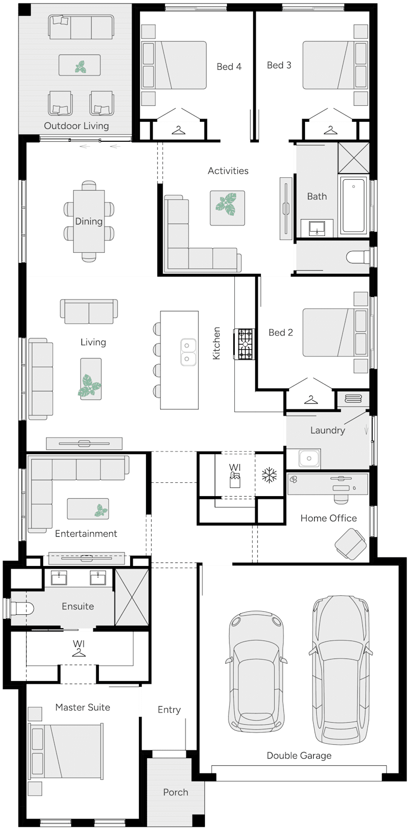 Meridian 27 Single Storey House Floor Plan alt