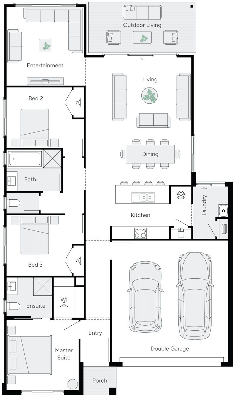 Blaze 21 Single Storey House Floor Plan