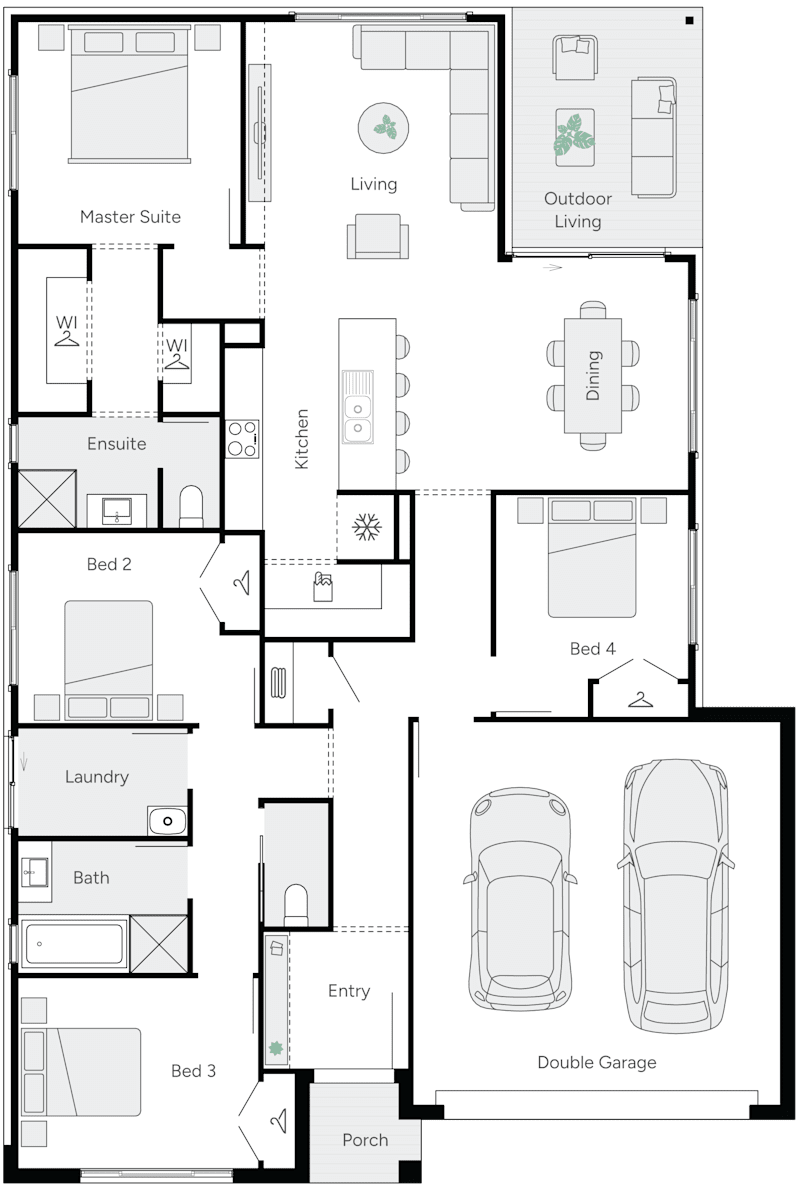 Courage 22 Single Storey House Floor Plan