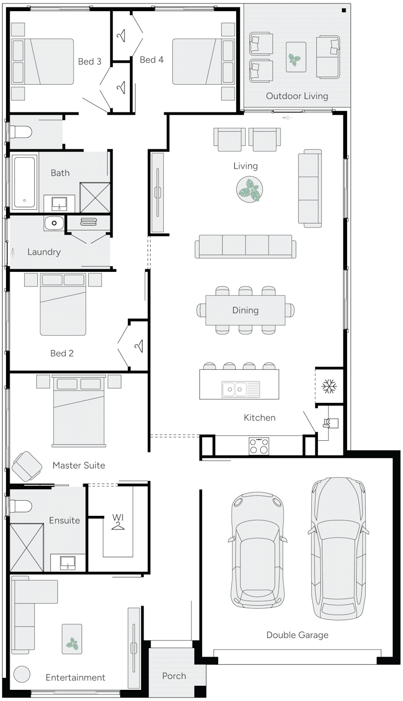 Faith 24 Single Storey House Floor Plan