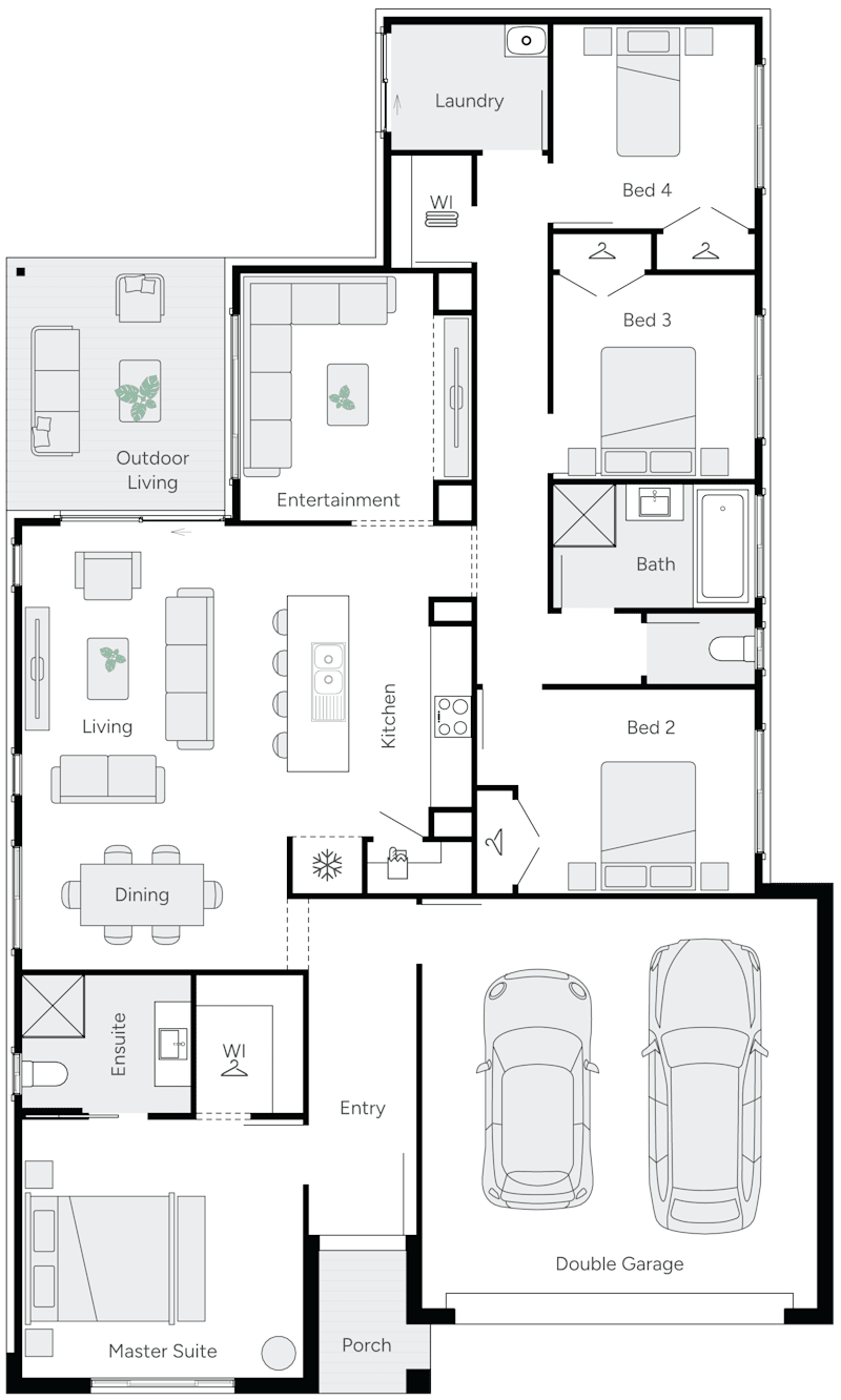 Bounty 22 Single Storey House Floor Plan