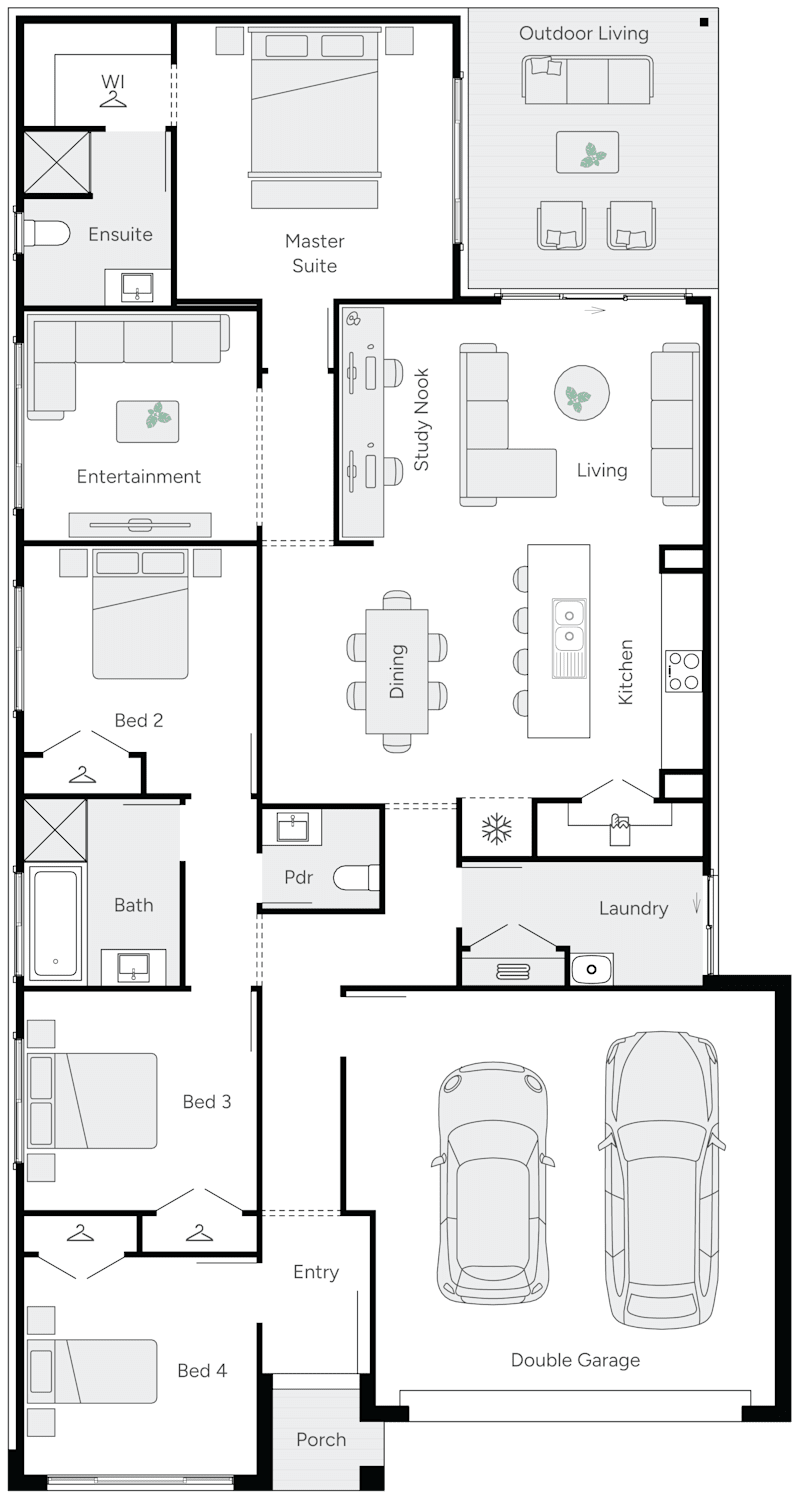 Gem 24 Single Storey House Floor Plan