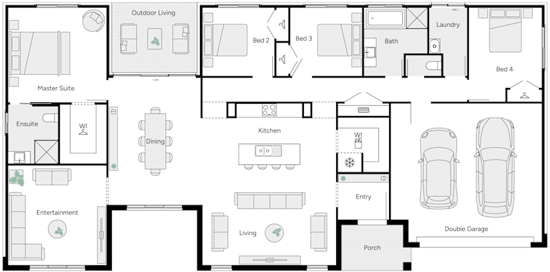 Happiness Single Storey House Floor Plan