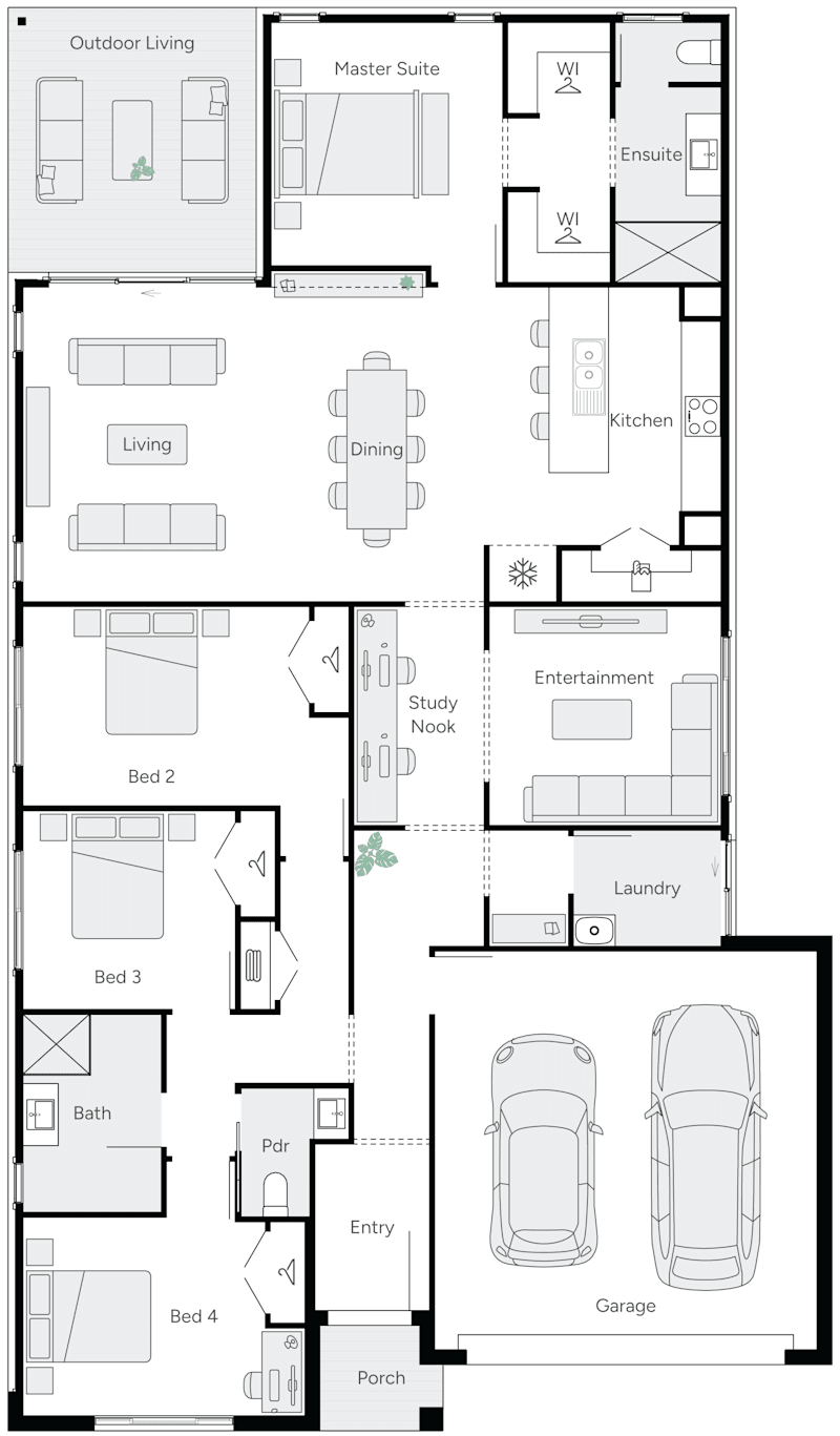 Journey 26 Single Storey House Floor Plan