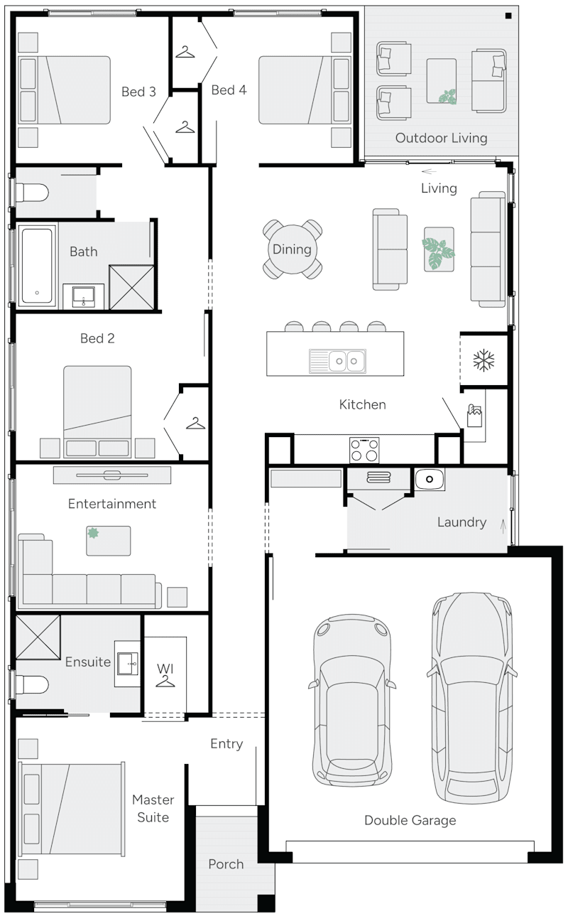 Miracle 21 Single Storey House Floor Plan