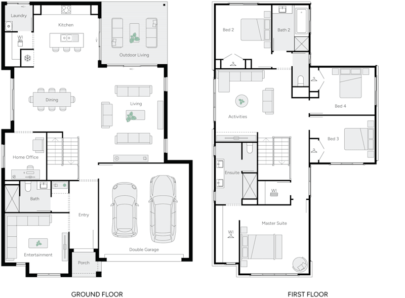 Joy 34 Double Storey House Floor Plan