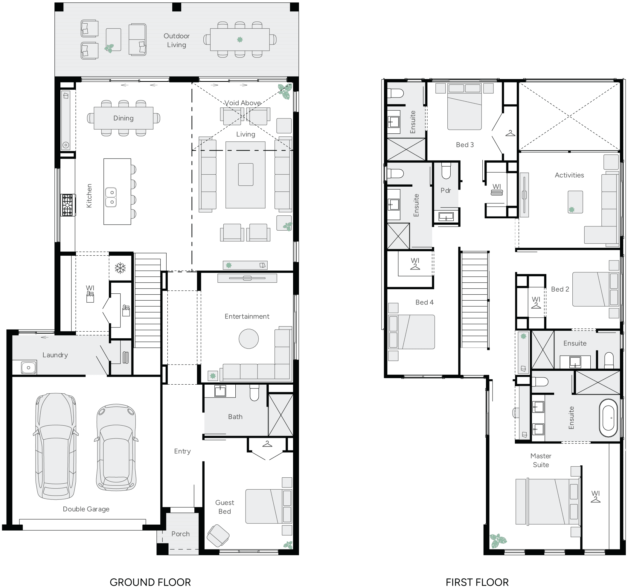 Aria 42 Double Storey House Floor Plan