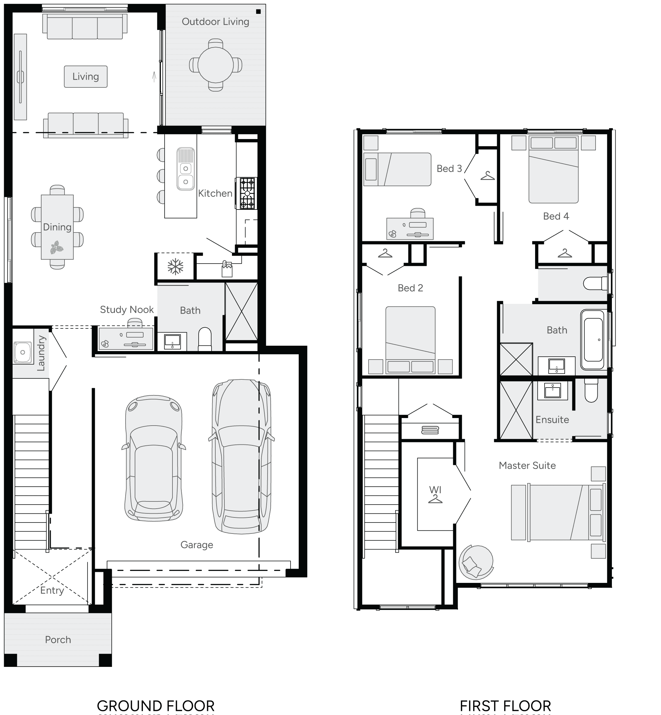 Aster Double Storey House Floor Plan
