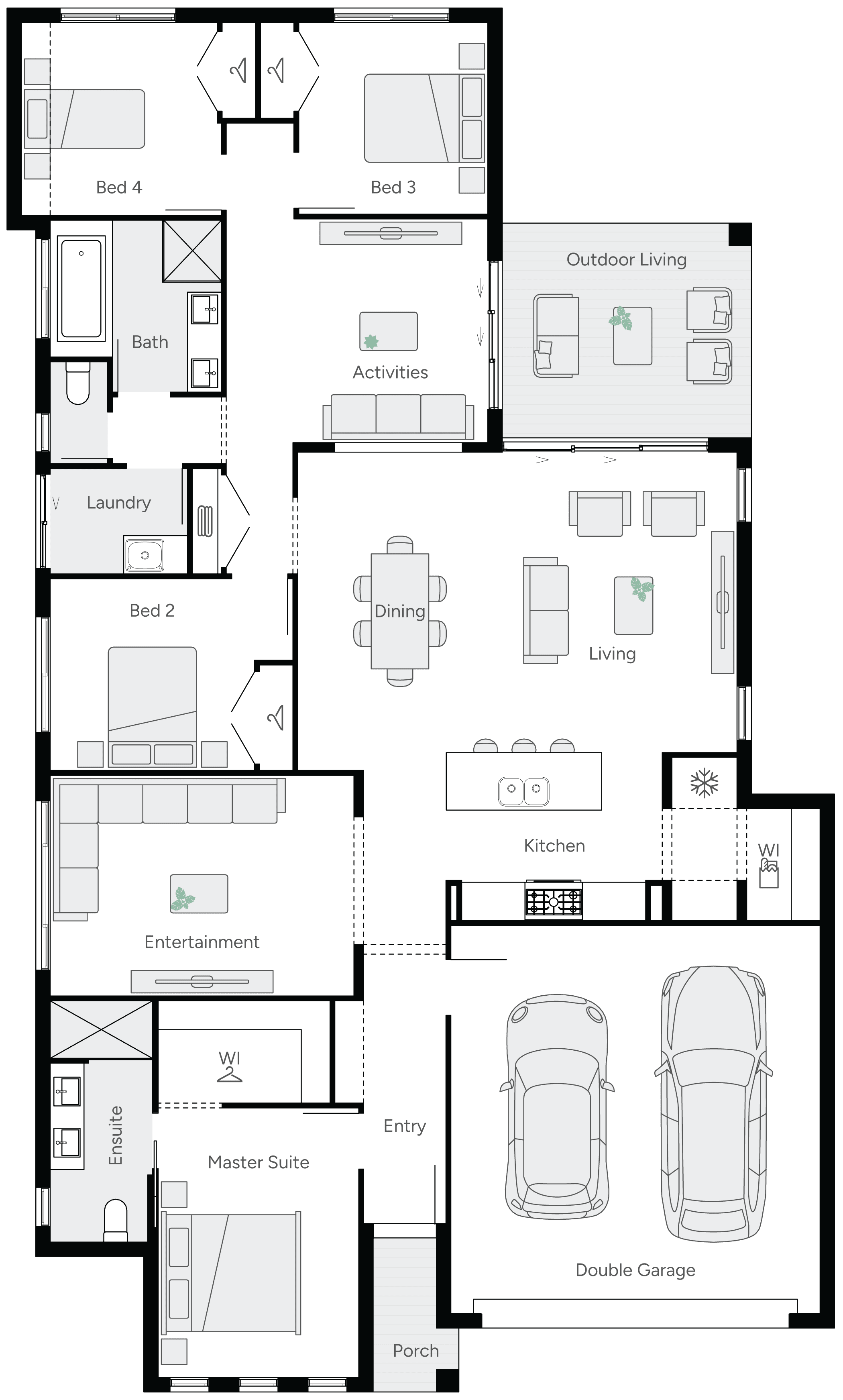 Capri 25 Single Storey House Floor Plan