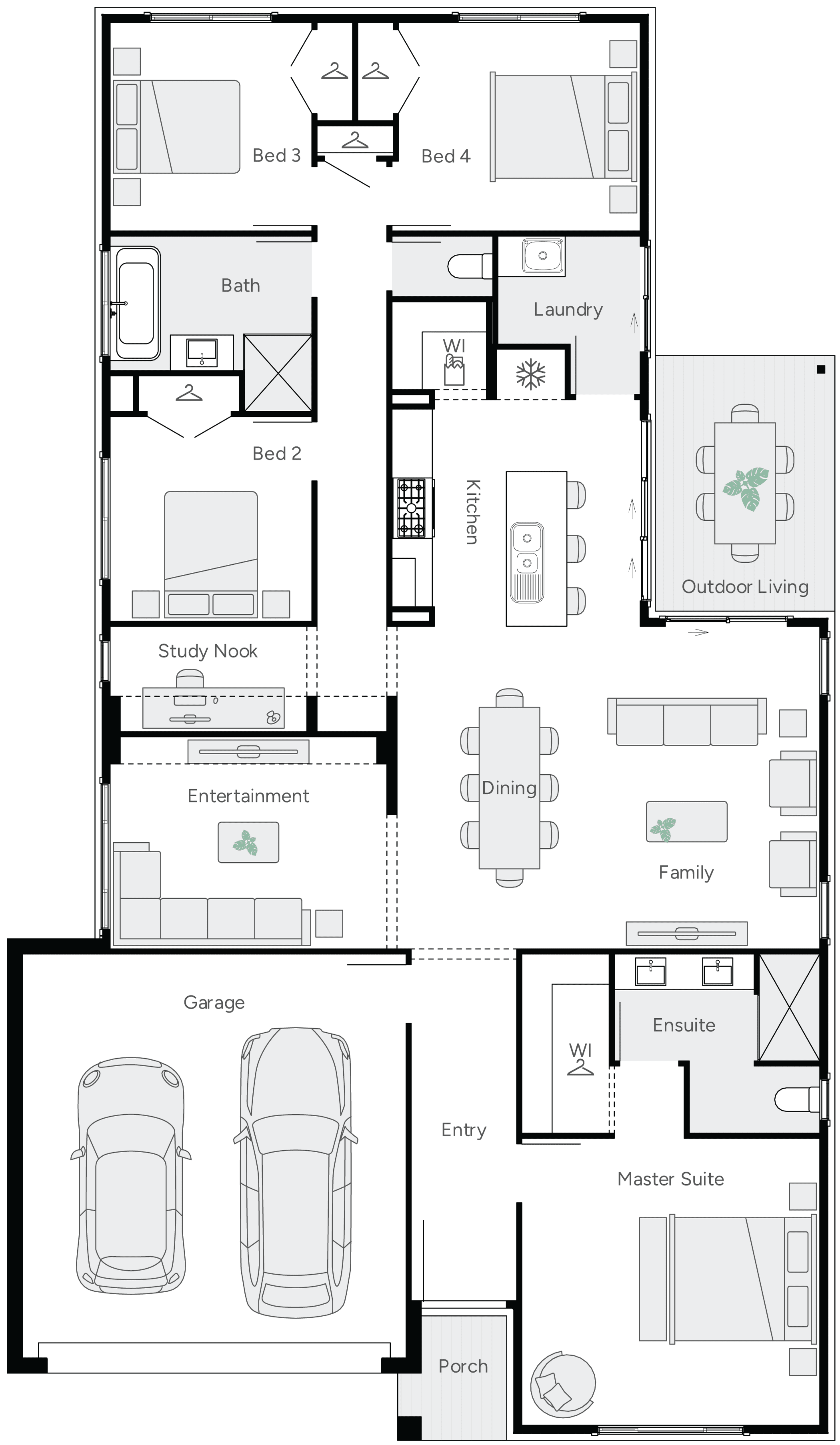 Cosmo 24 Single Storey House Floor Plan