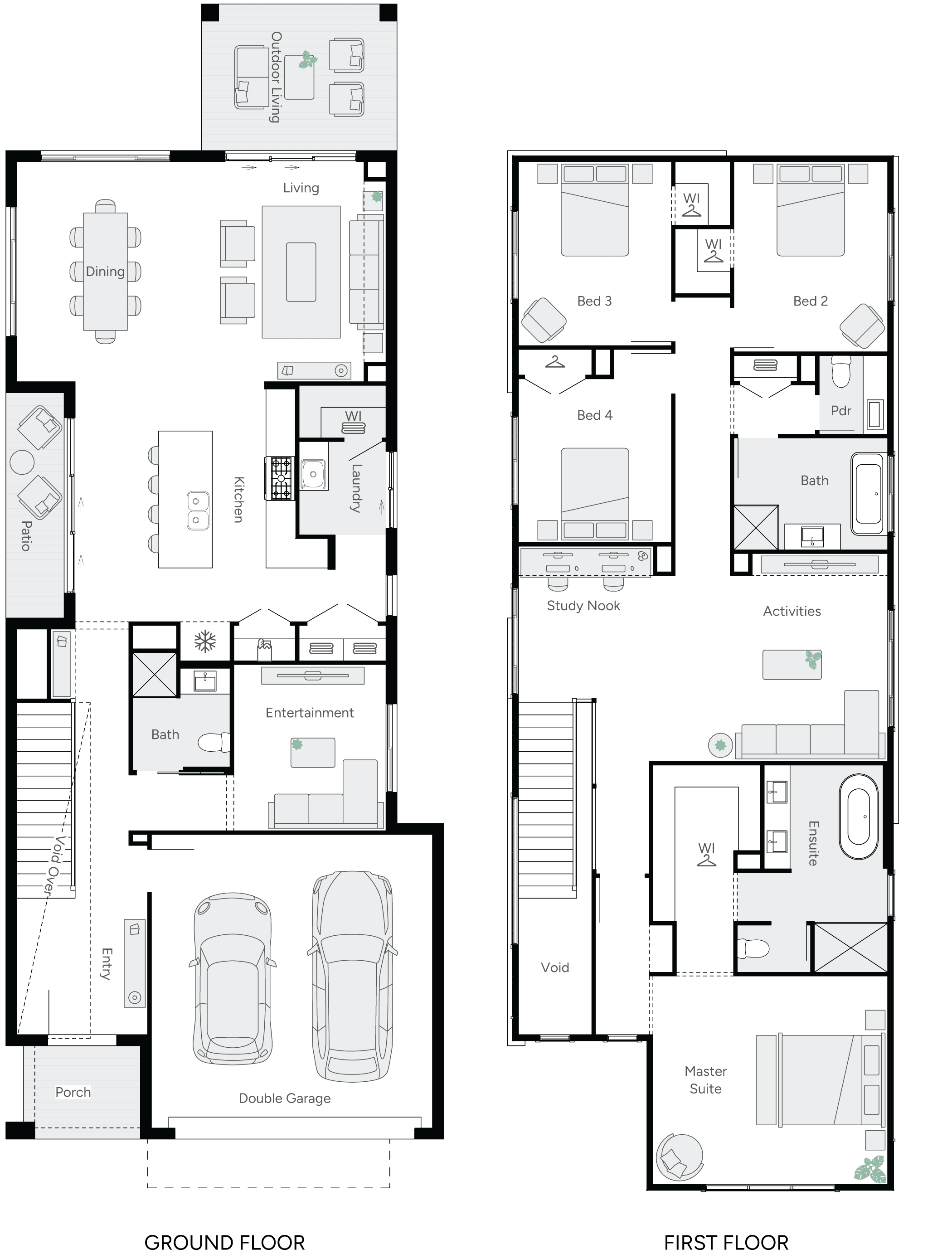 Dakota 36 Double Storey House Floor Plan