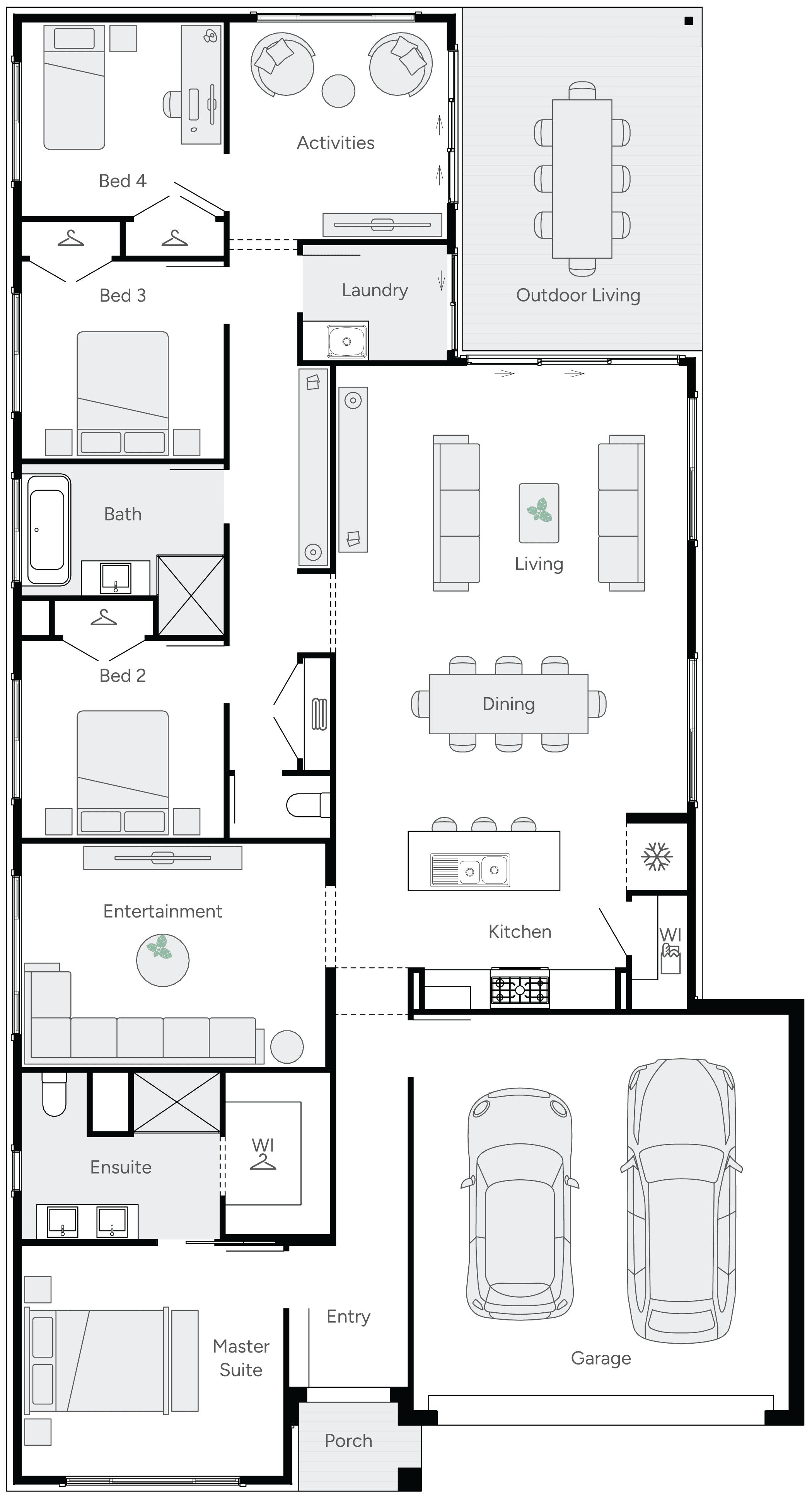 Dawn 26 Single Storey House Floor Plan
