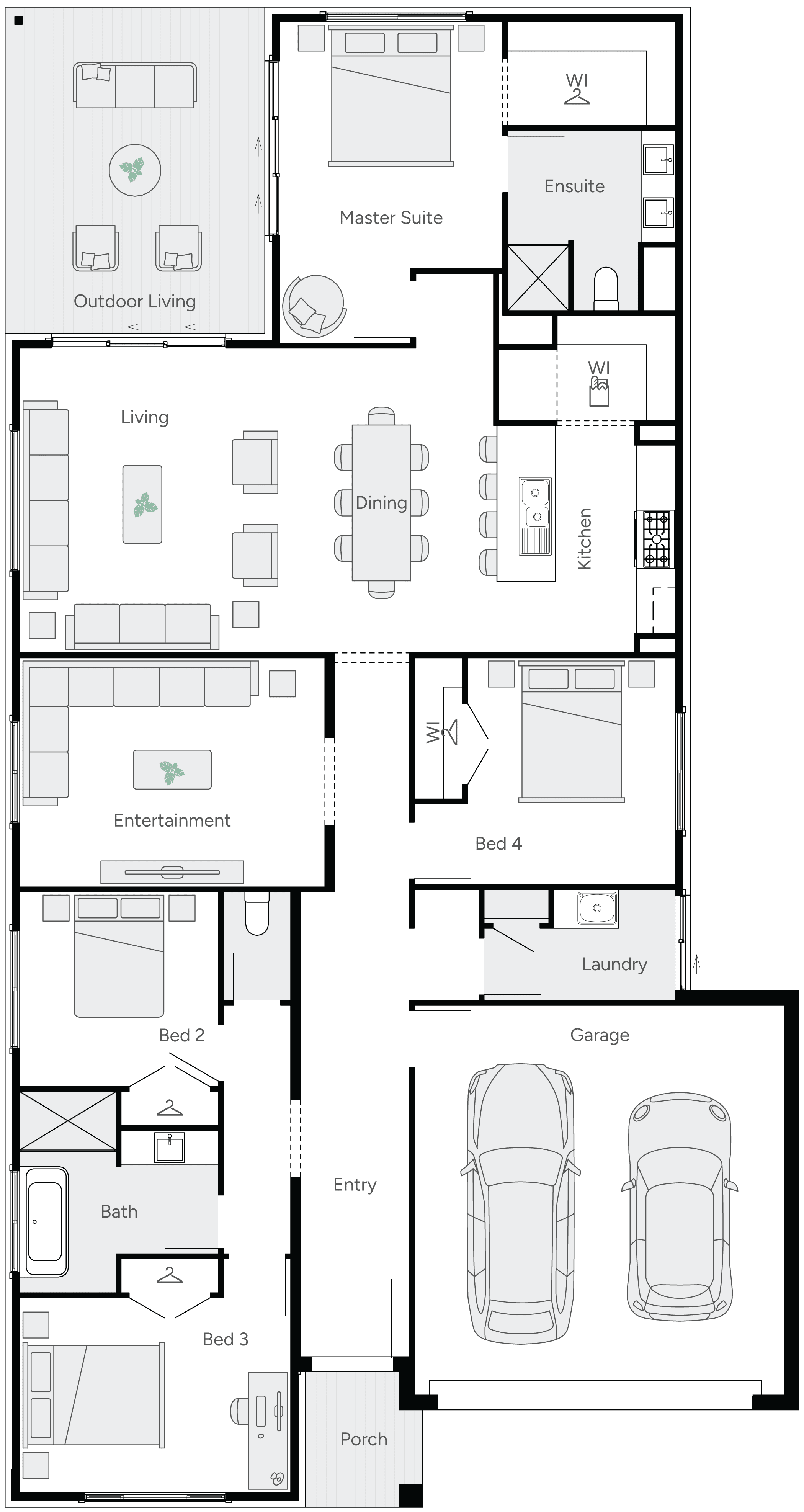 Dusk 27 Single Storey House Floor Plan