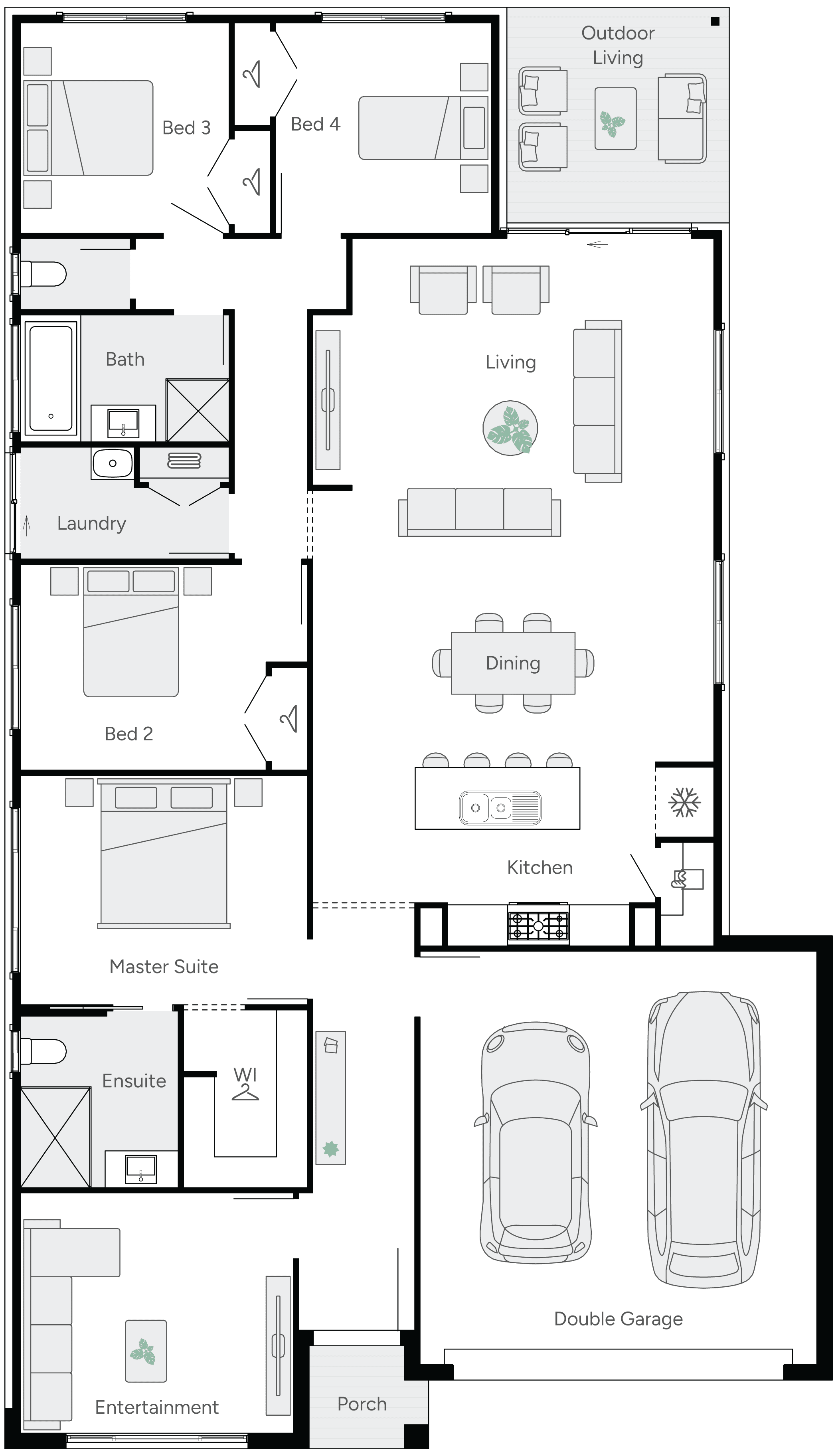Faith 24 Single Storey House Floor Plan