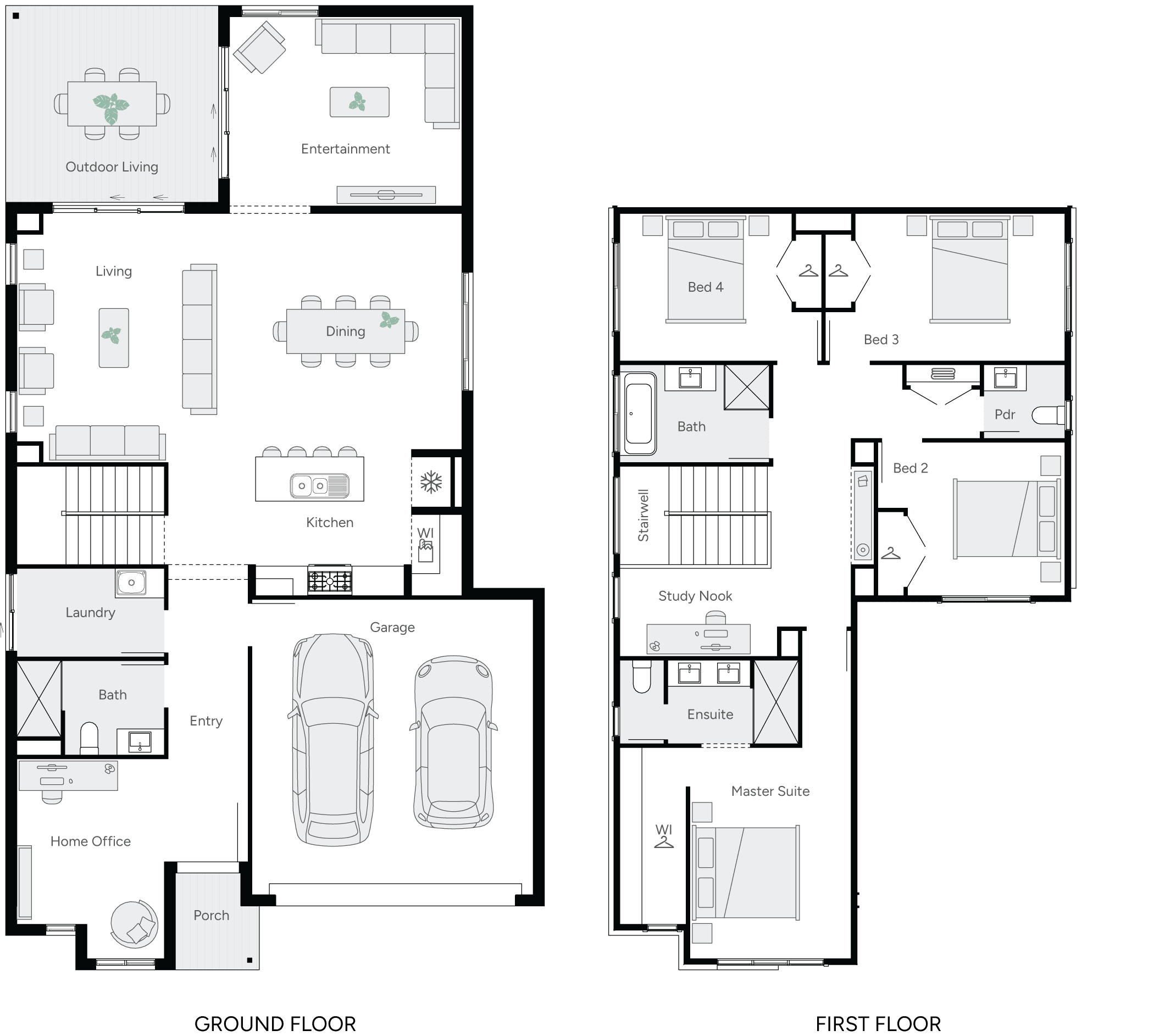 Fern 32 Double Storey House Floor Plan