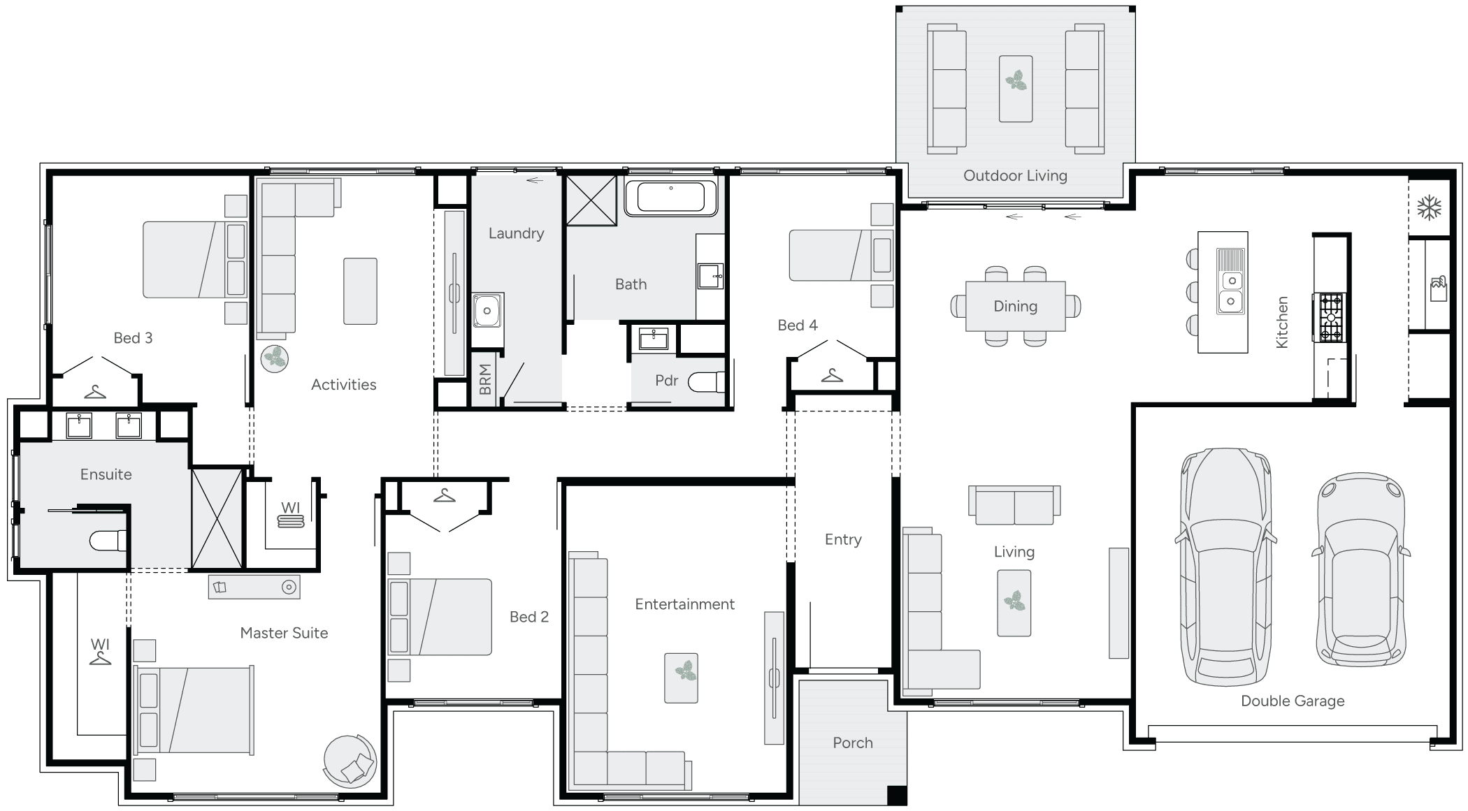 Flora 32 Single Storey House Floor Plan