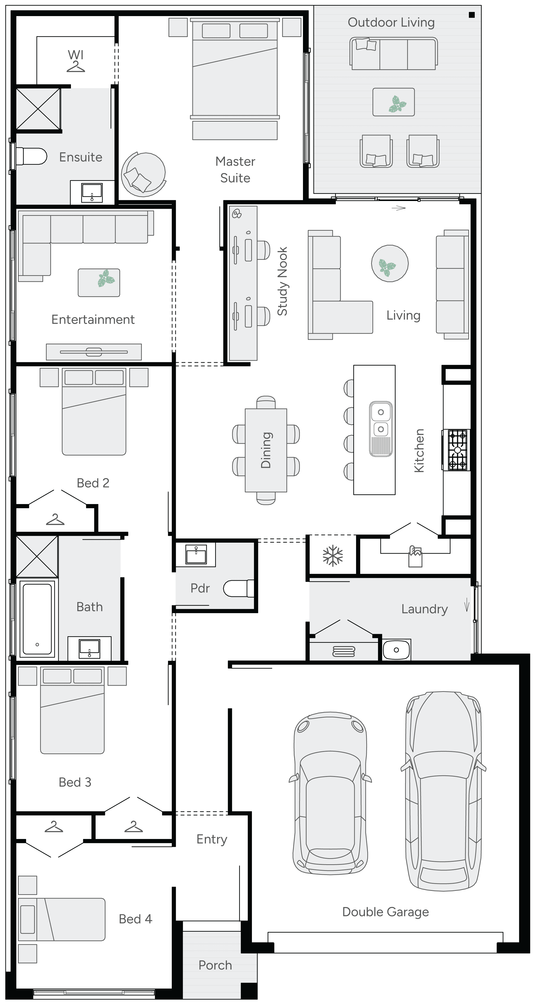 Gem 24 Single Storey House Floor Plan