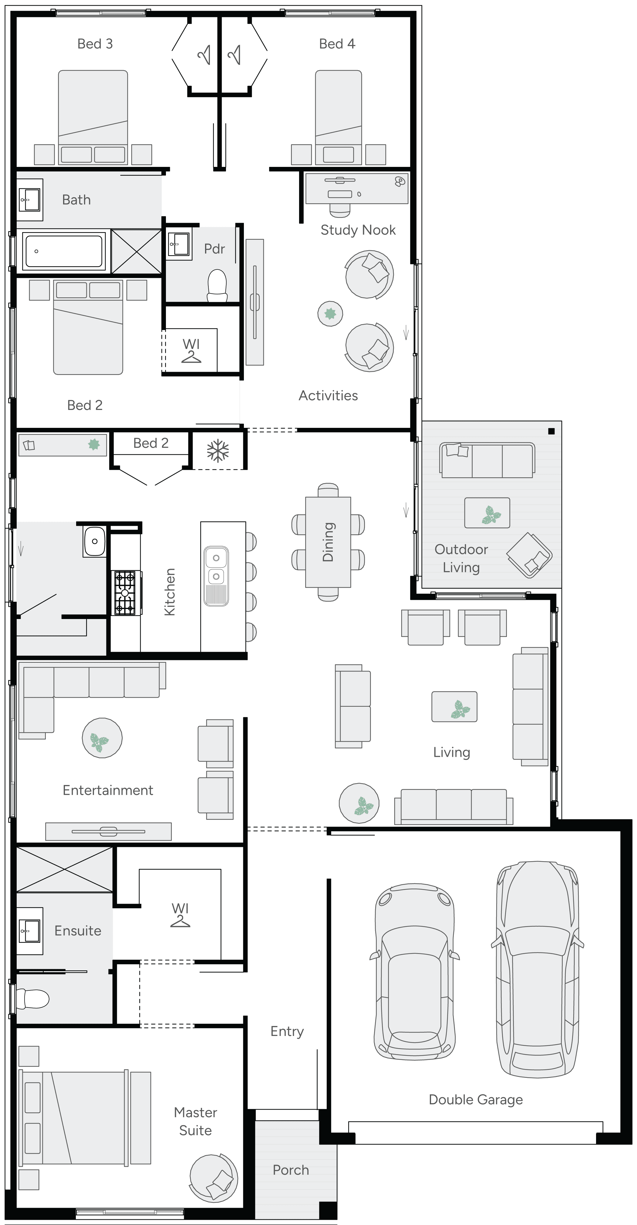Grace 27 Single Storey House Floor Plan