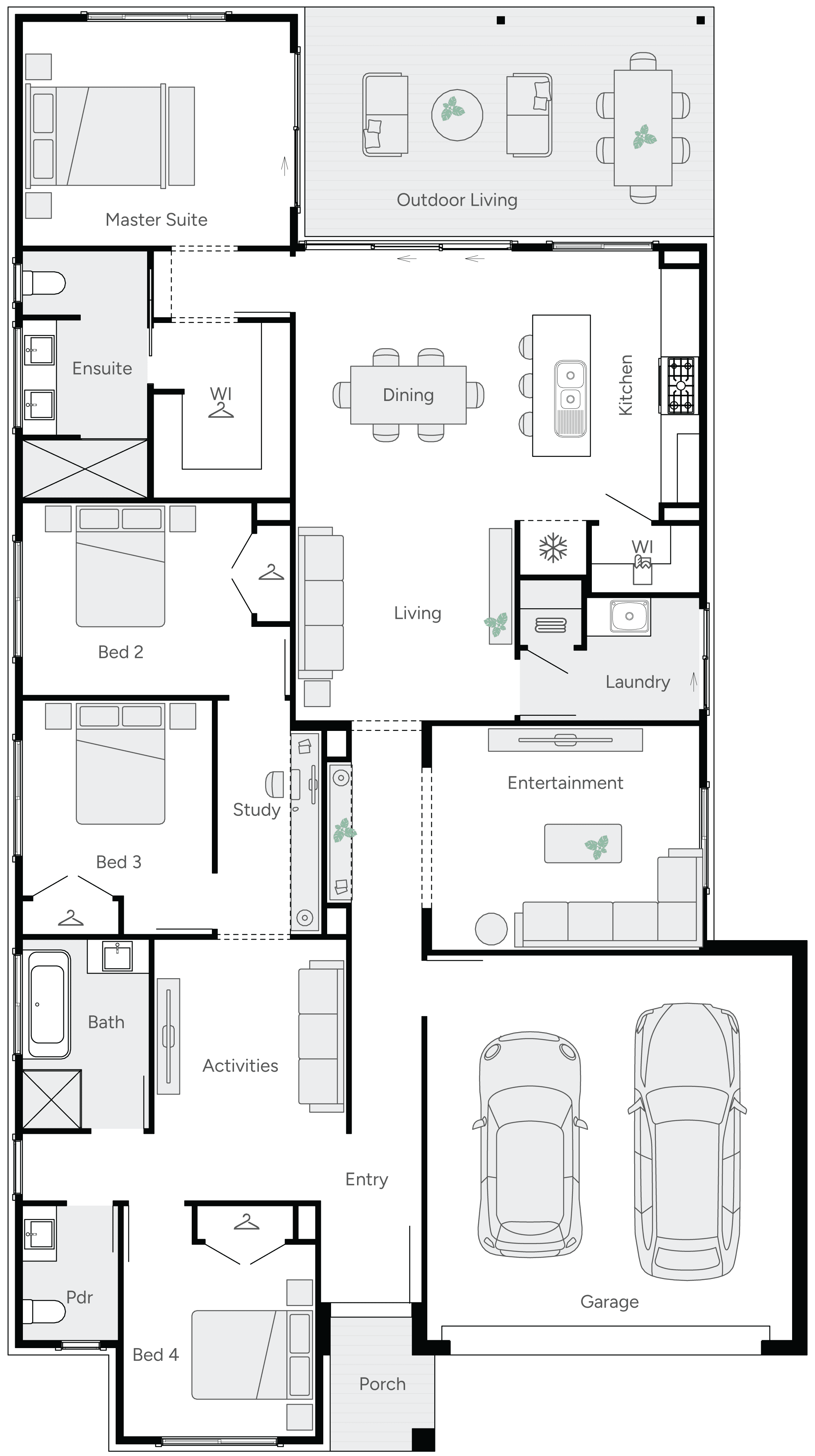 River 27 Single Storey House Floor Plan