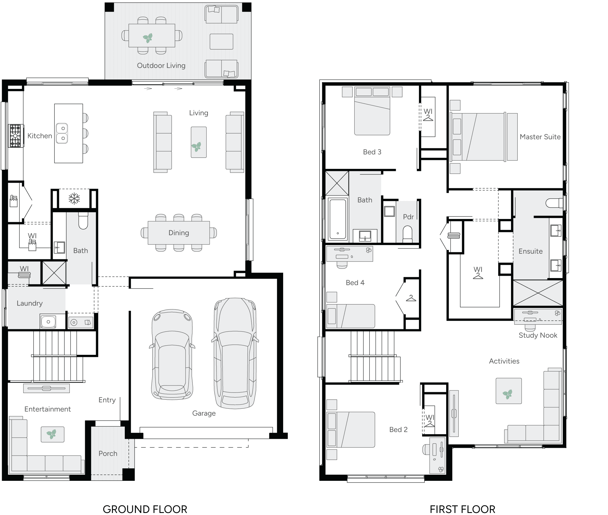 Grayson 33 Double Storey House Floor Plan