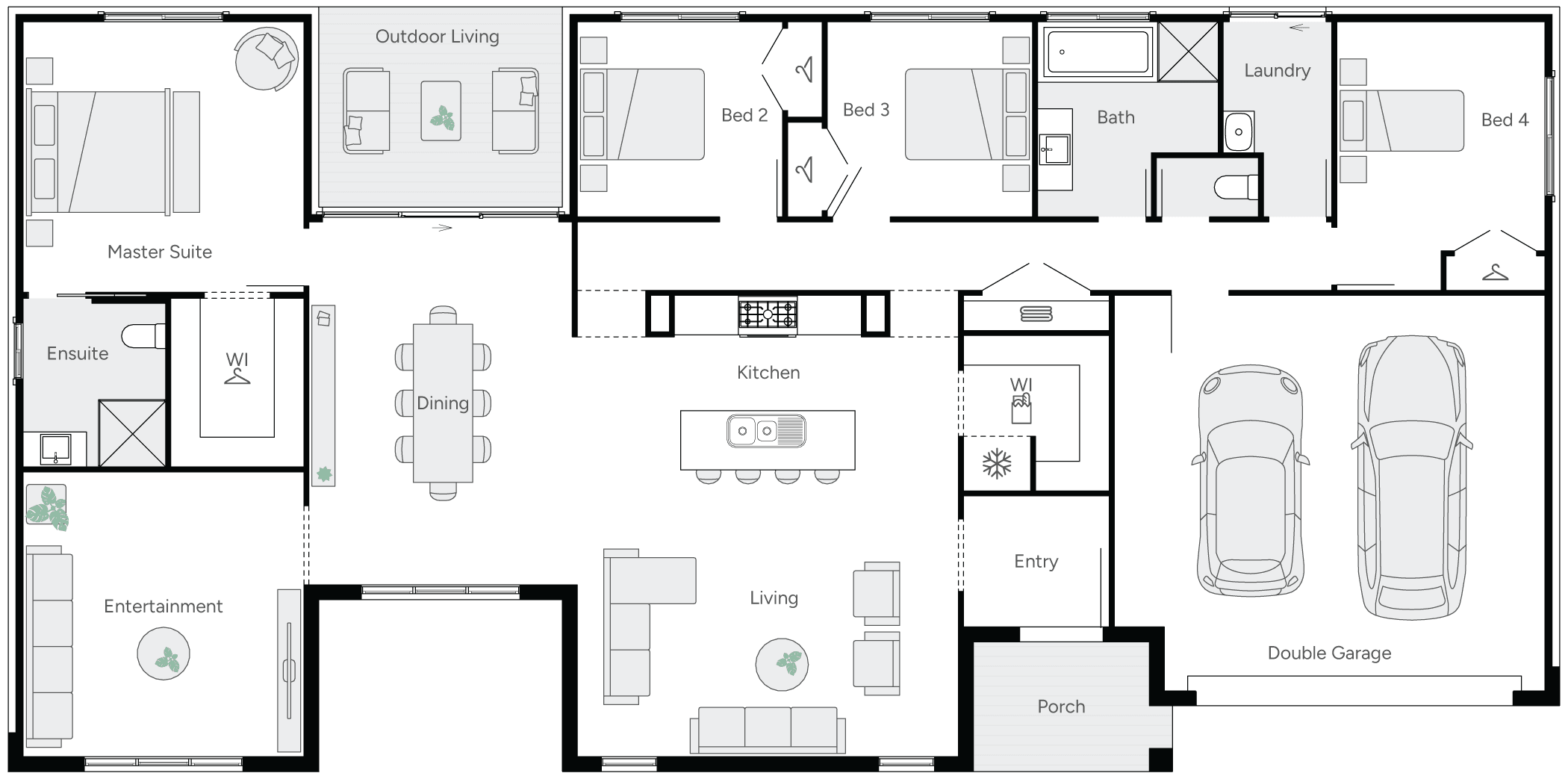 Happiness Single Storey House Floor Plan