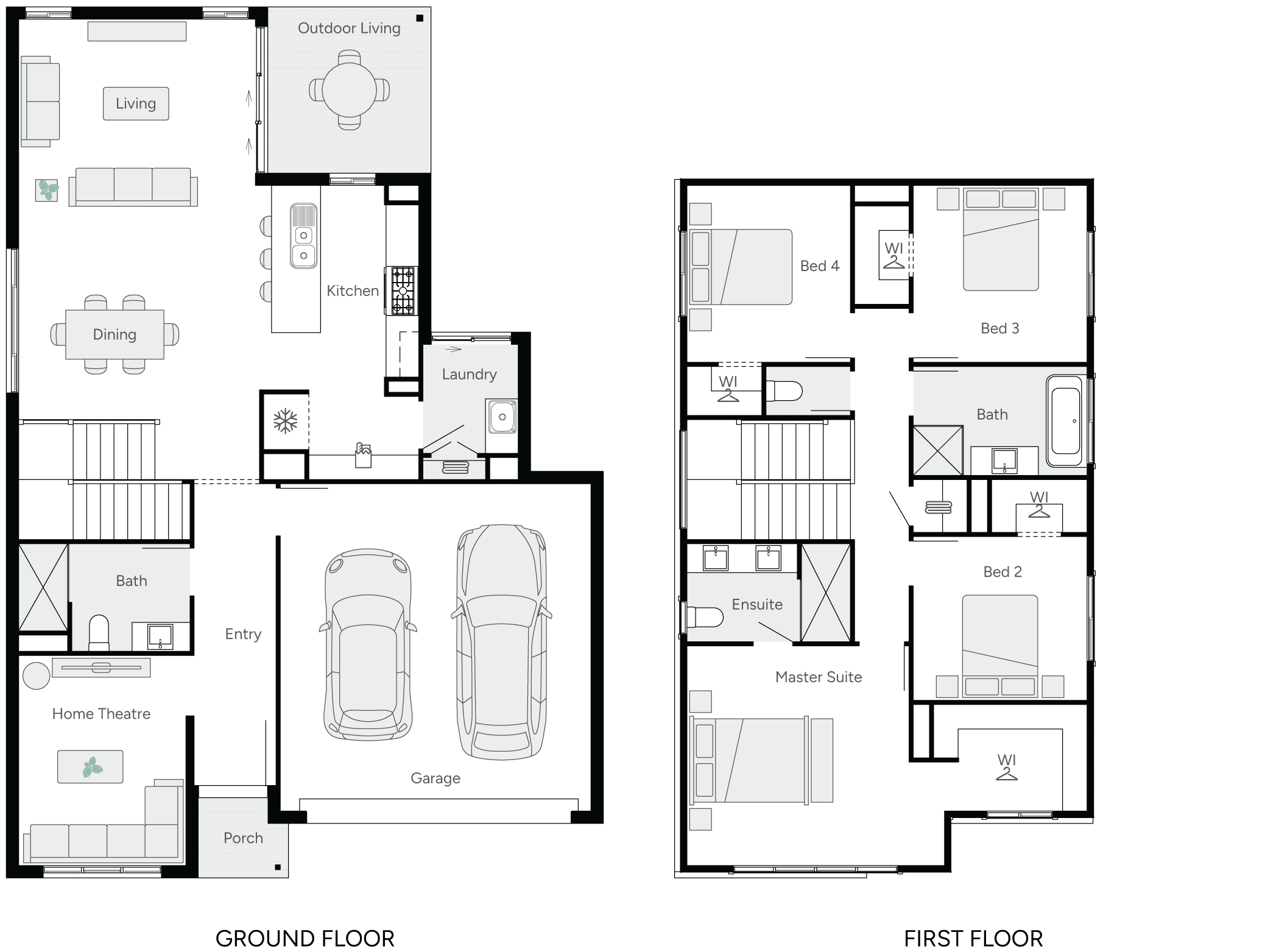 Reed 26 Double Storey House Floor Plan