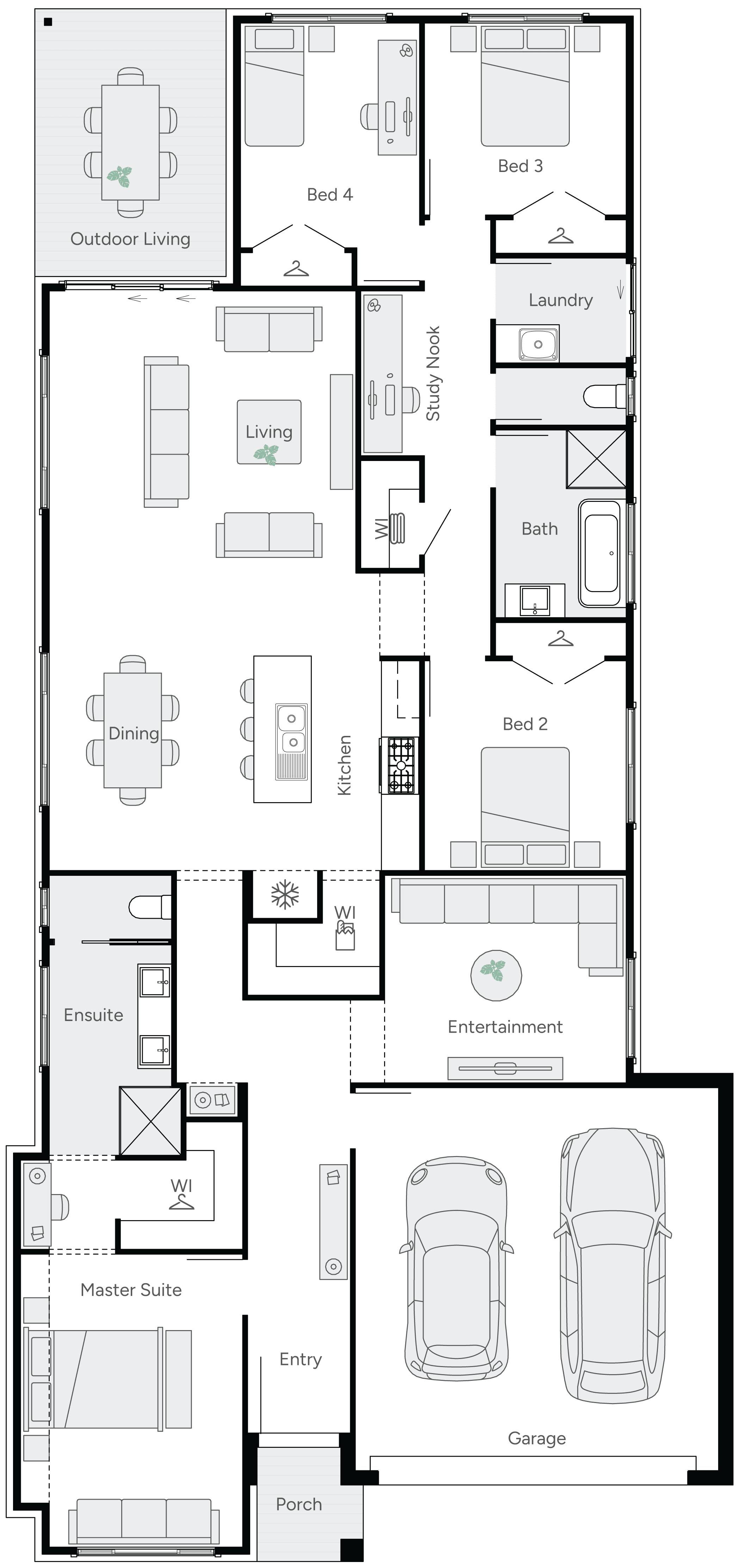 Raine 26 Single Storey House Floor Plan