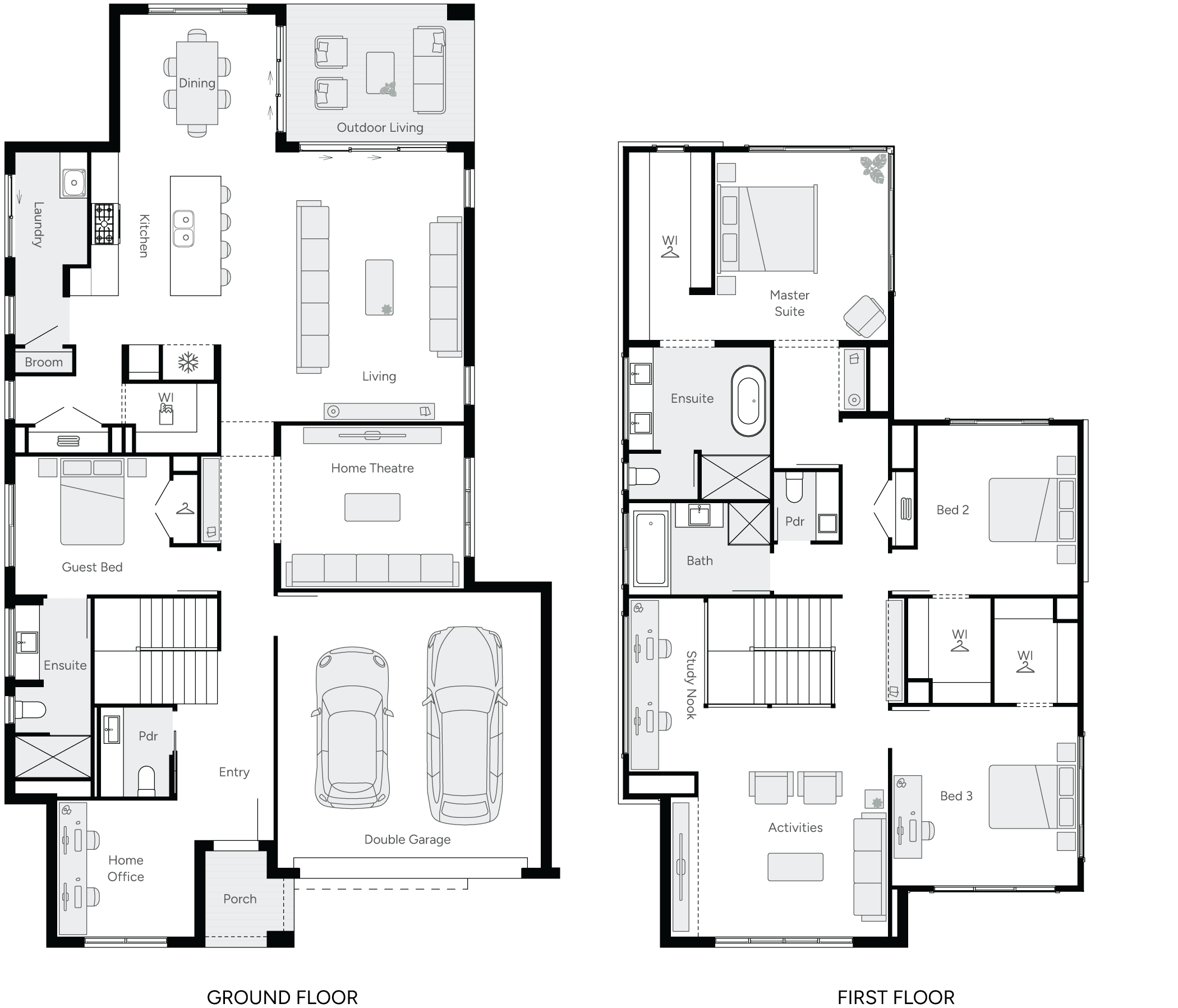 Harvey 37 Double Storey House Floor Plan