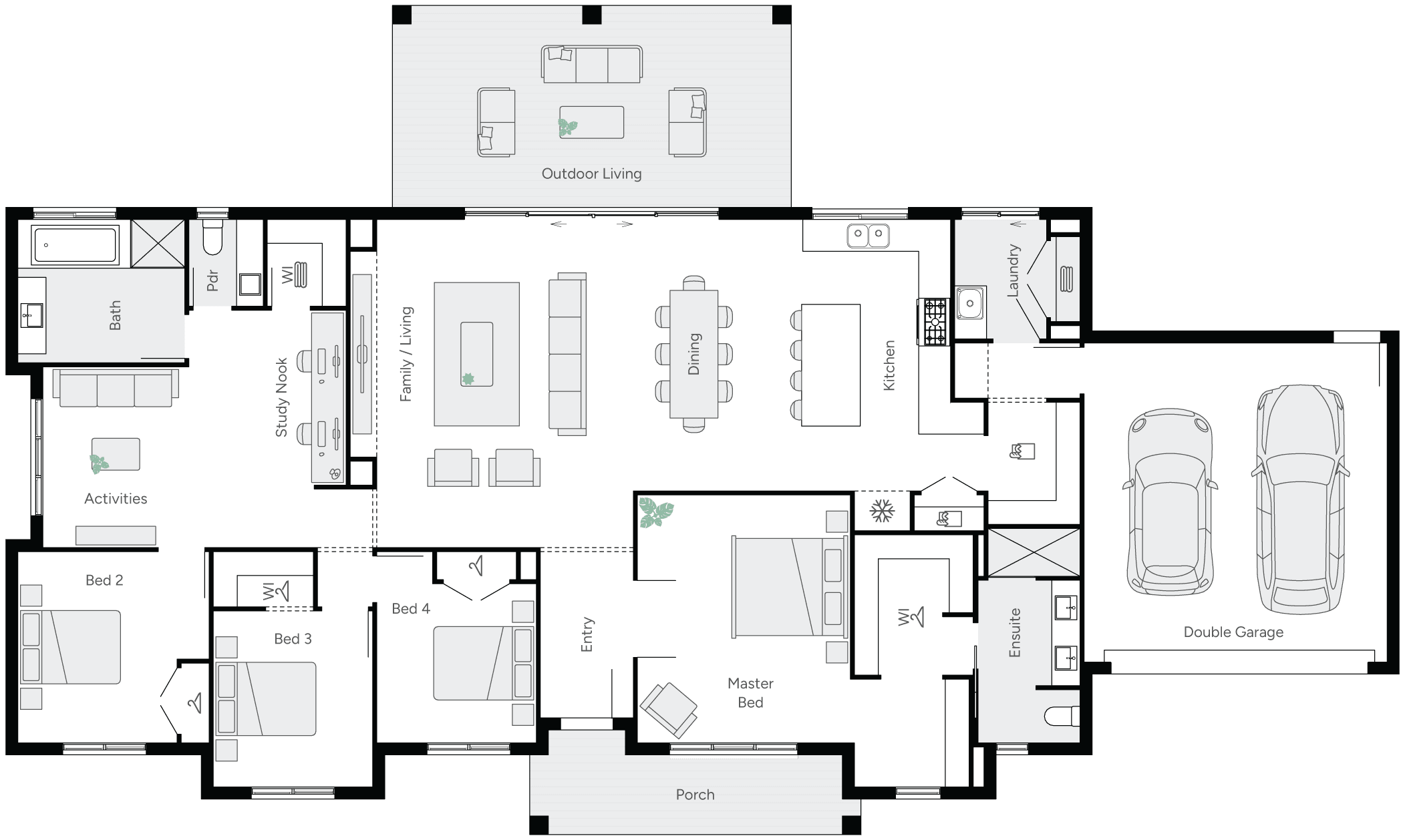 Hunter 31 Single Storey House Floor Plan