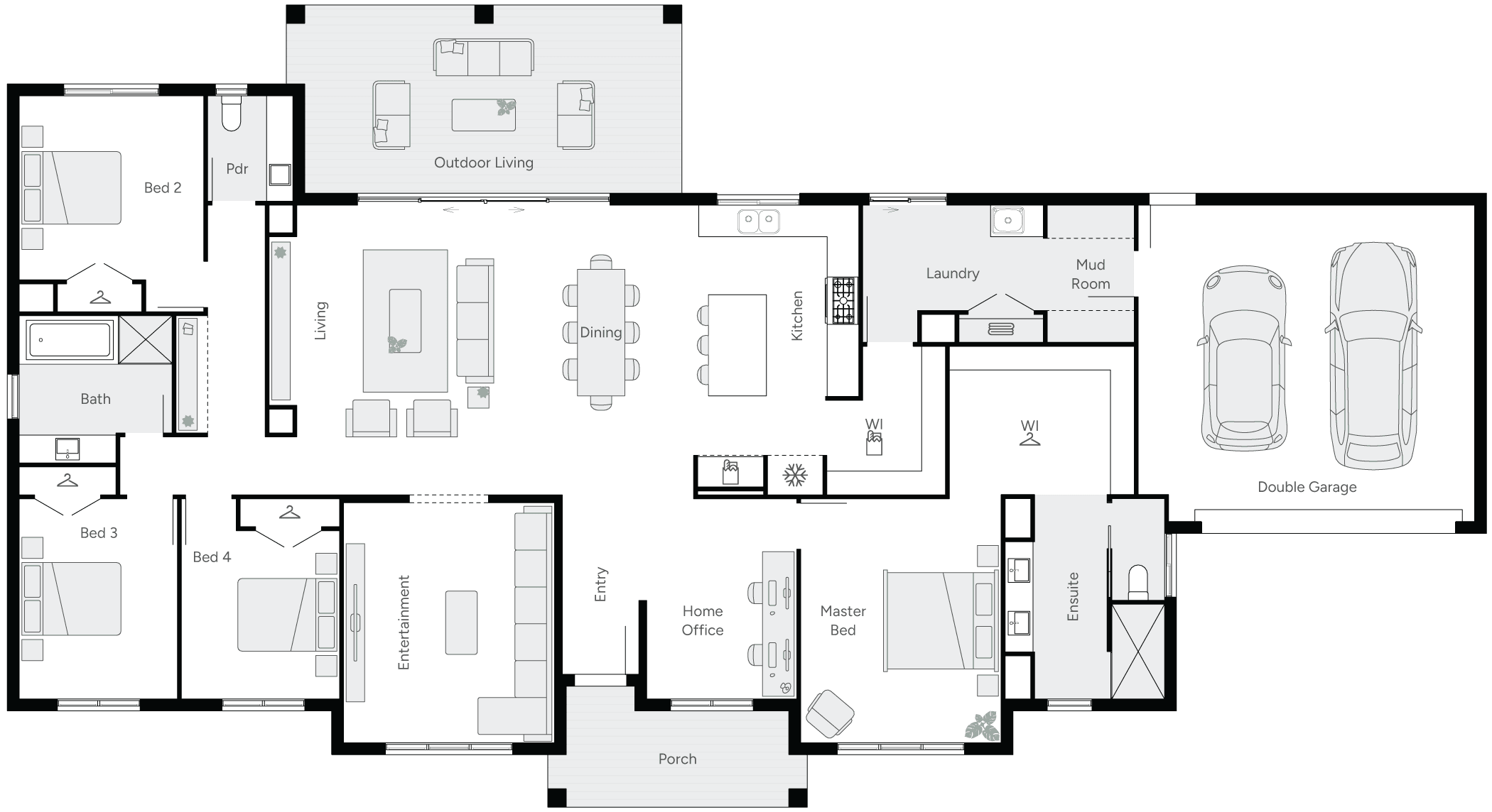 Hunter 33 Single Storey House Floor Plan