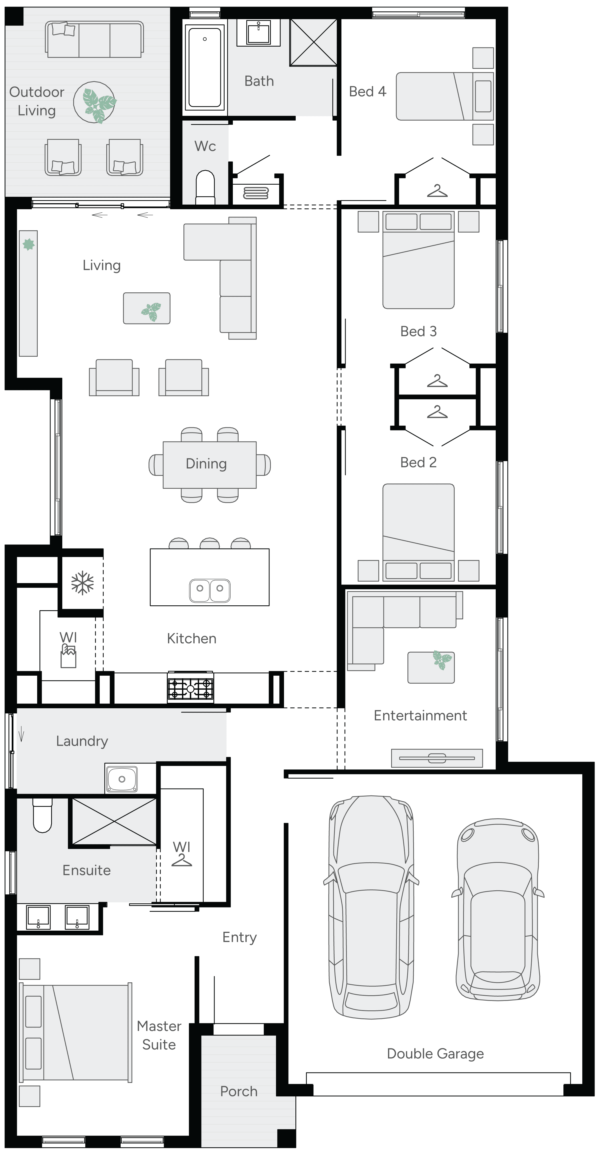 Jemimah 24 Single Storey House Floor Plan
