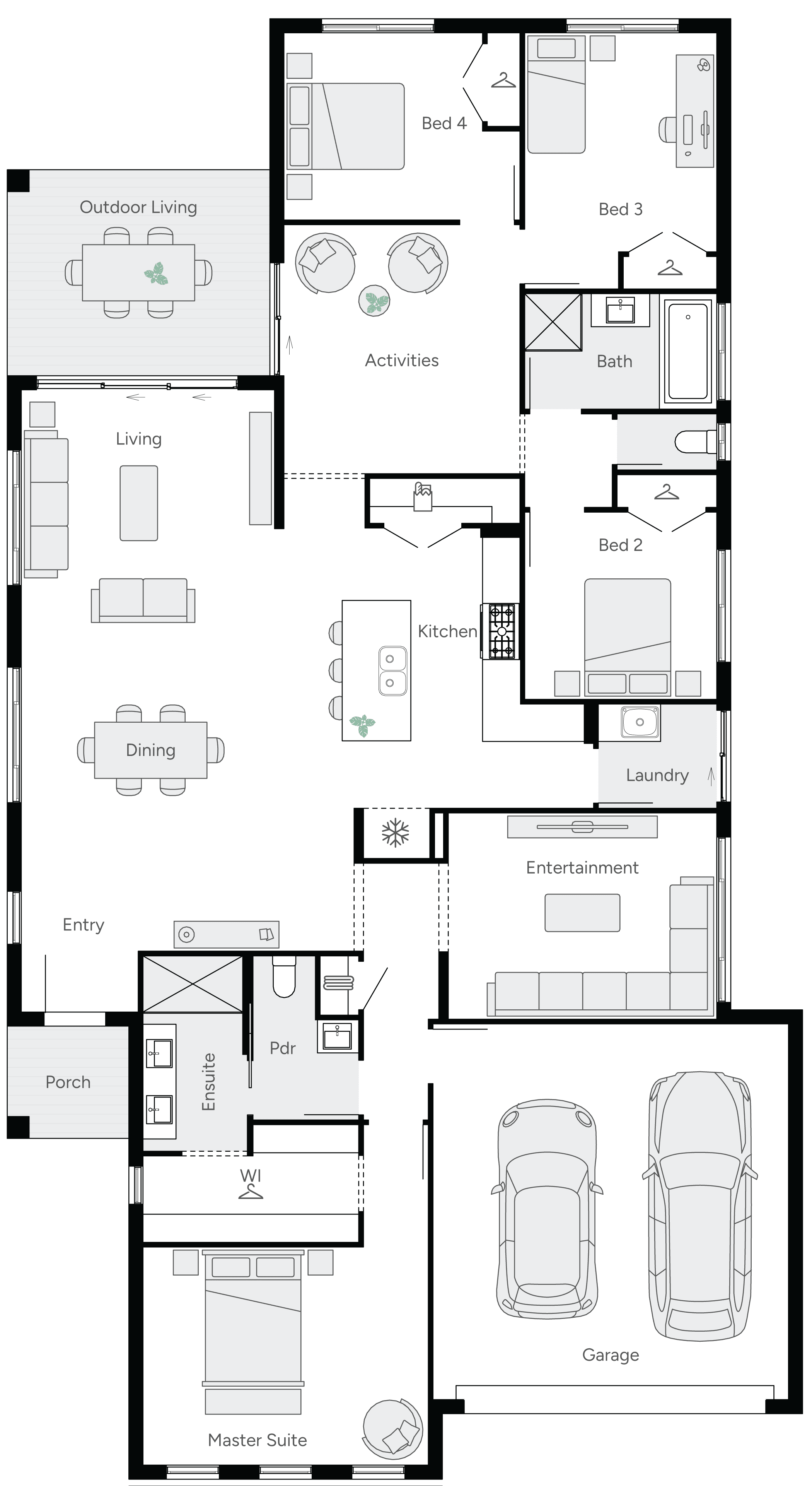 Juniper 27 Single Storey House Floor Plan
