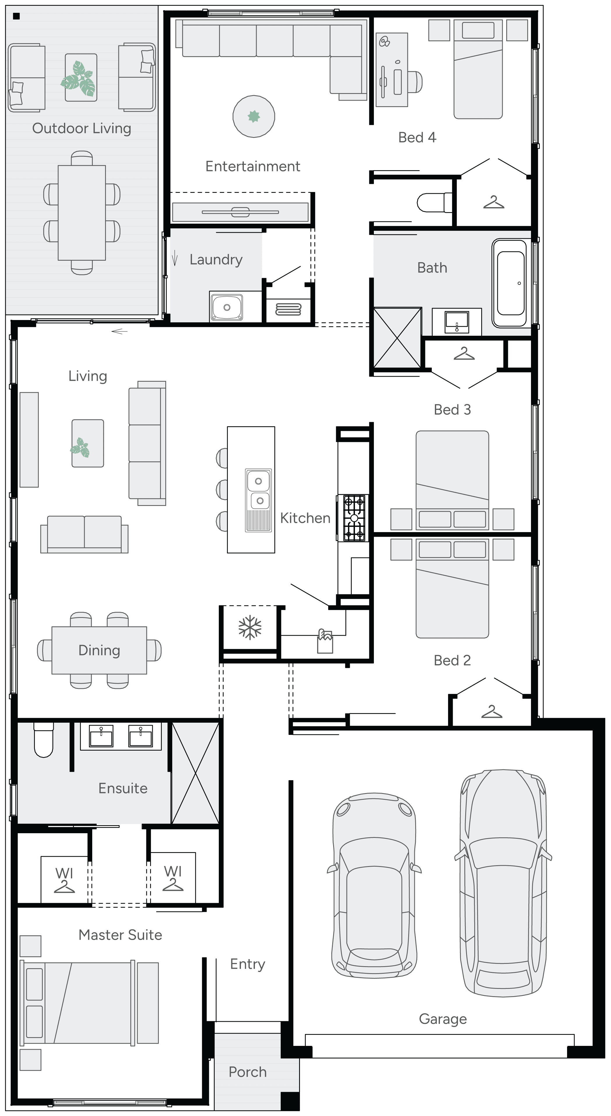 Kaiya Single Storey House Floor Plan