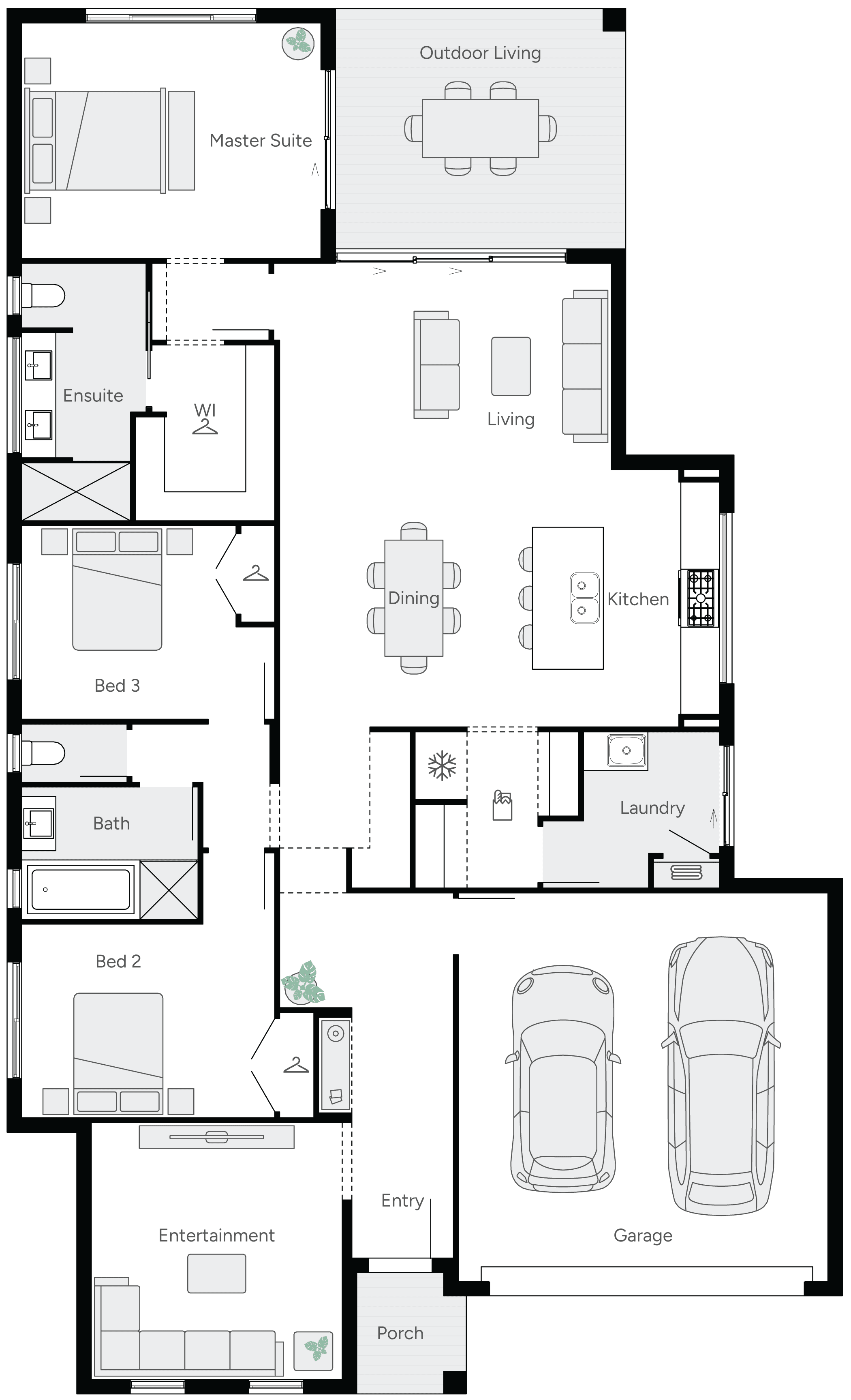 Lola 25 Single Storey House Floor Plan