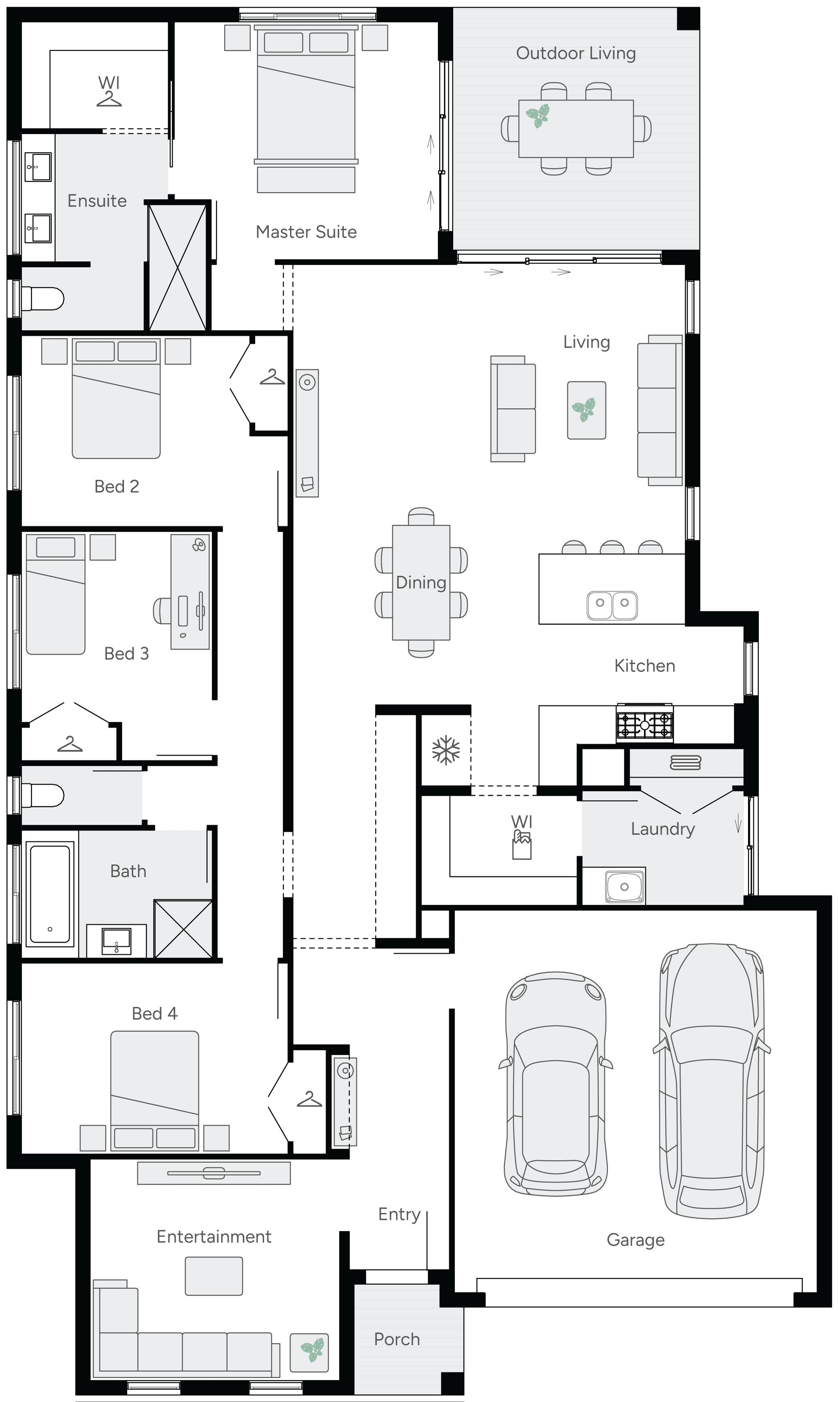 Lola 27 Single Storey House Floor Plan