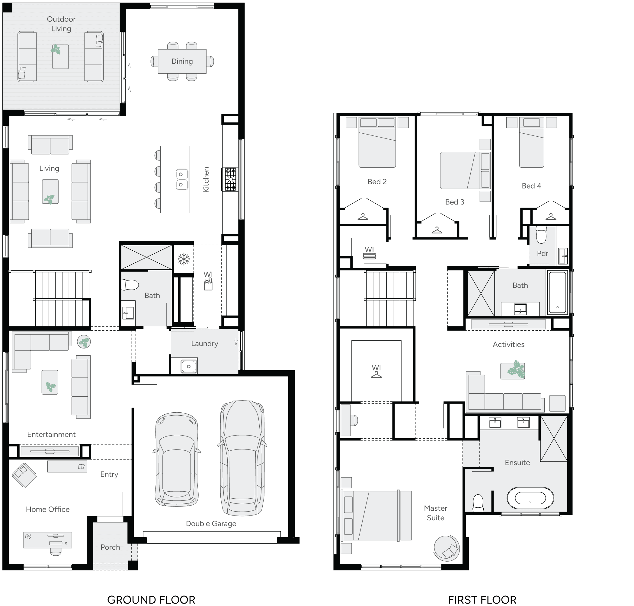 Monterey 37 Double Storey House Floor Plans