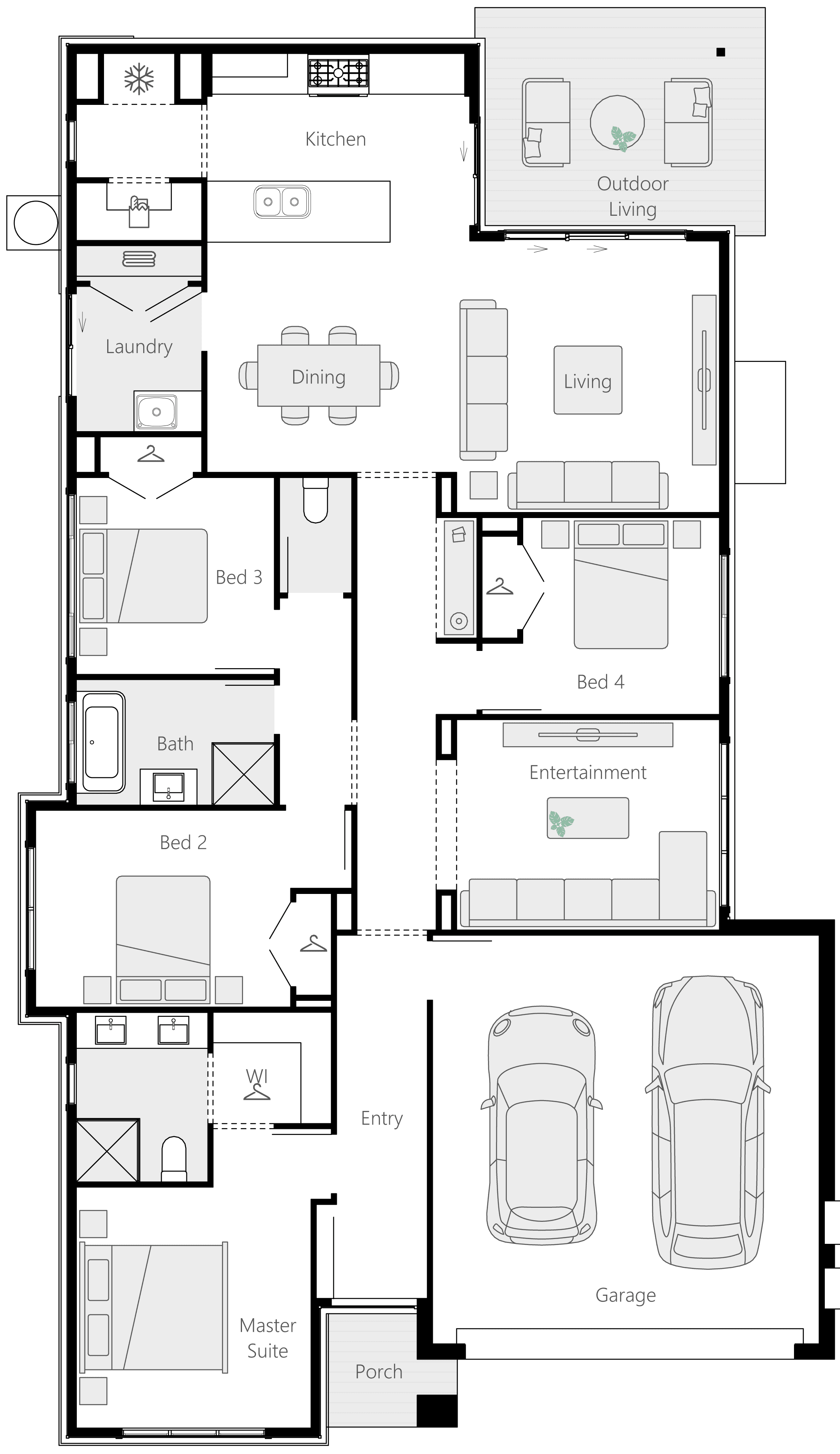 Breeze 22 Single Storey House Floor Plan - On Display