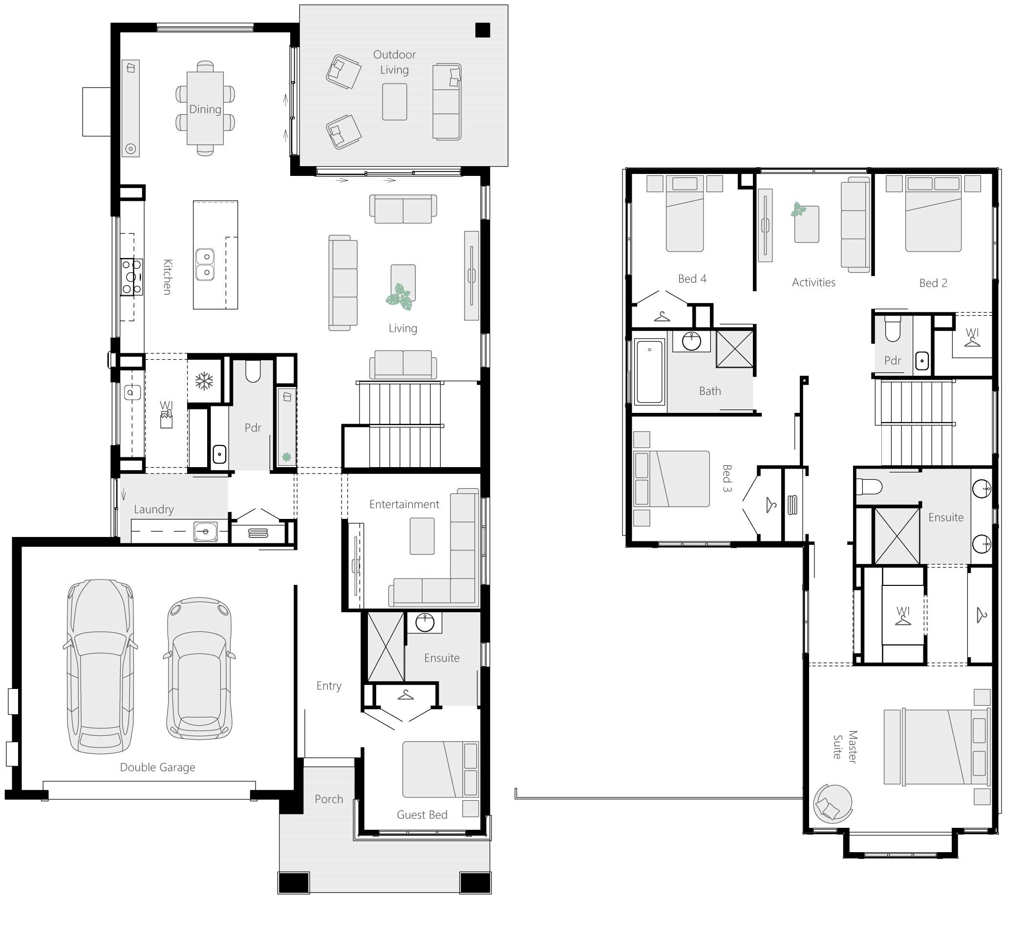 Lotus 34 Double Storey House Floor Plan - On Display
