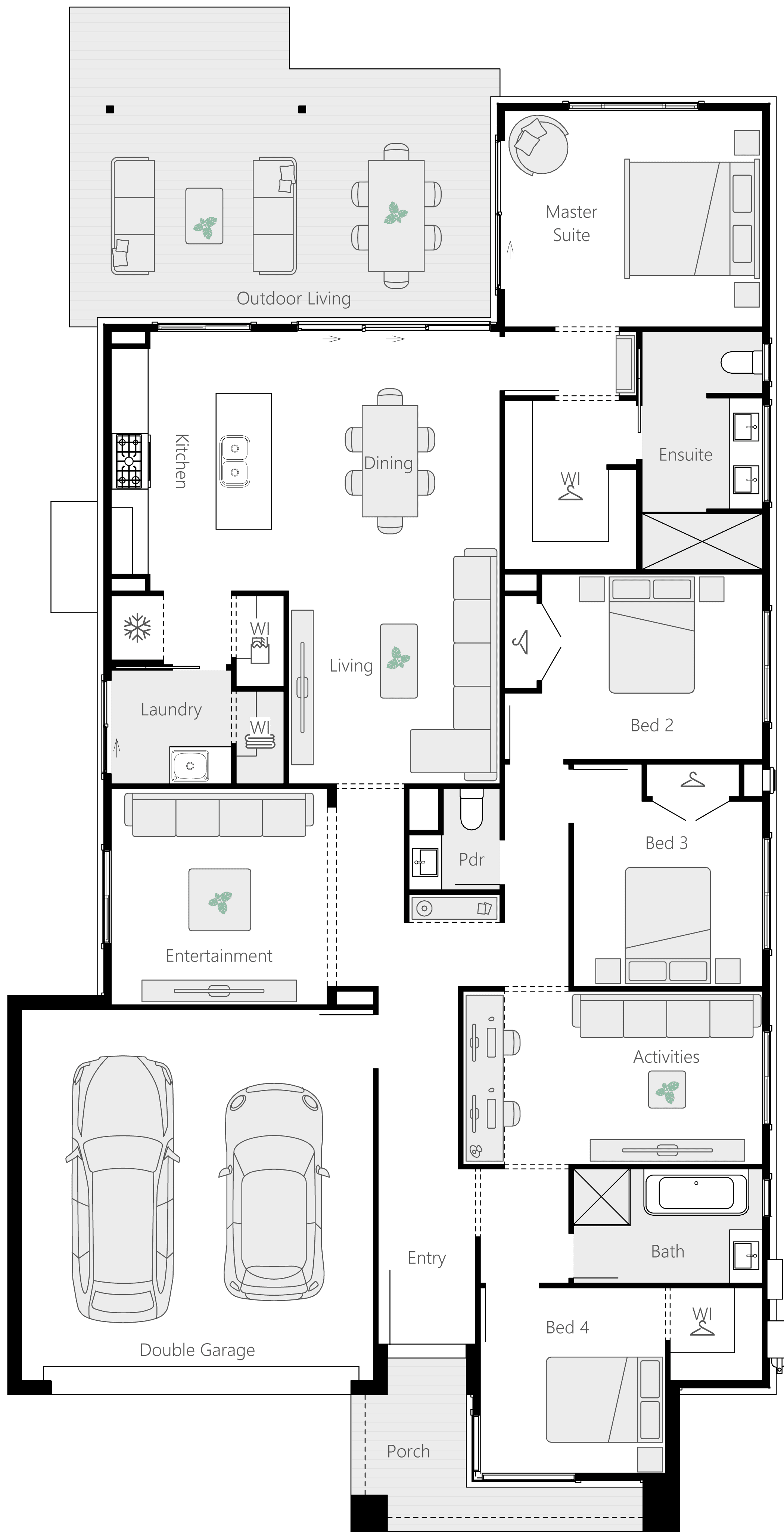 River 27 Single Storey House Floor Plan - On Display