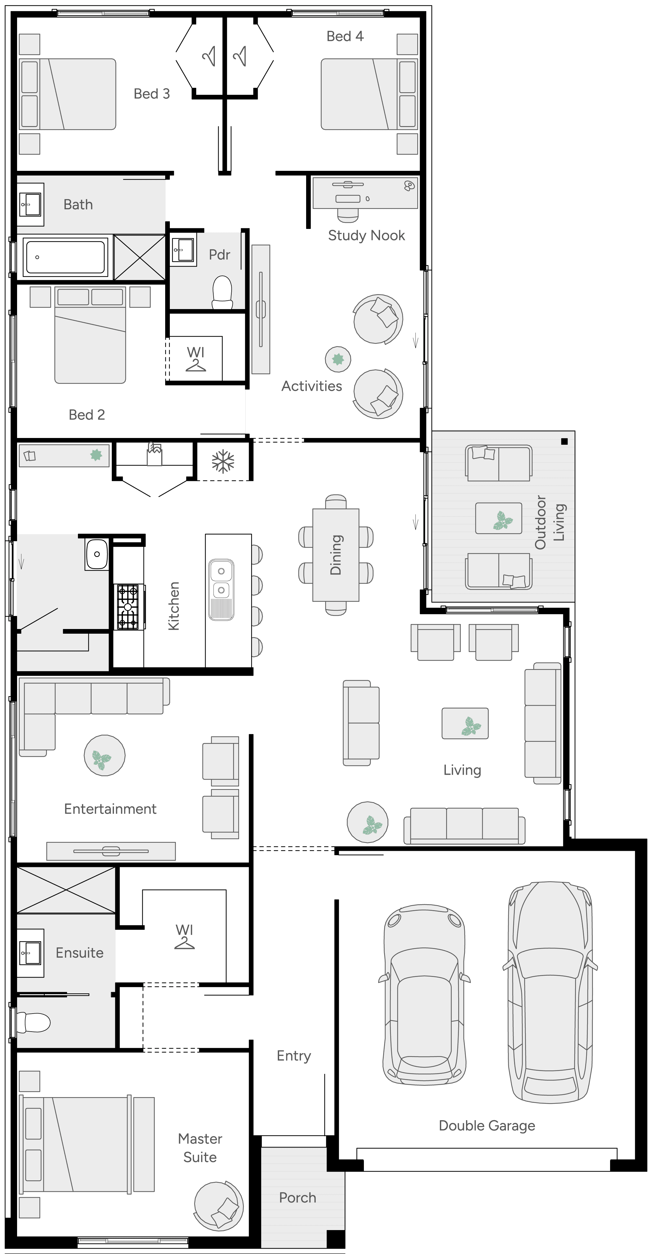 Grace 27 Single Storey House Floor Plan