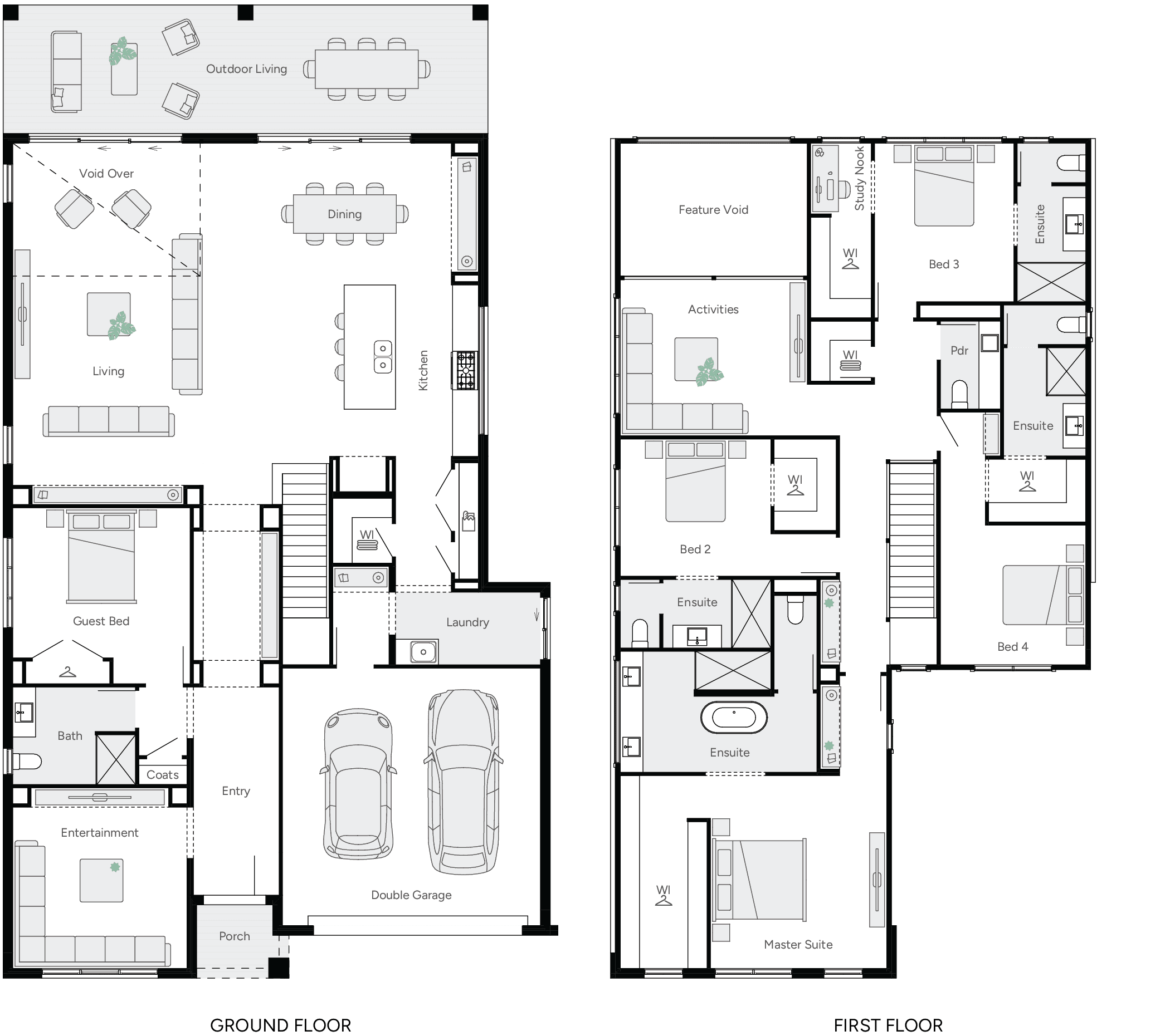 Aria 48 Double Storey House Floor Plan