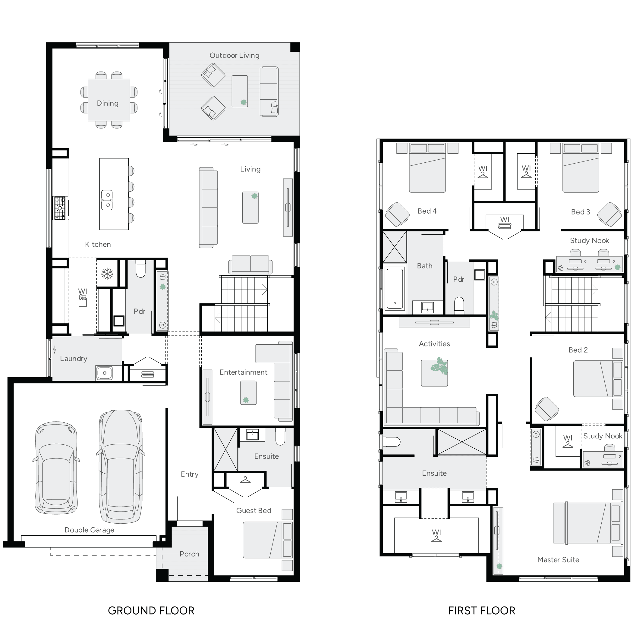 Lotus 38 Double Storey House Design Floor Plan