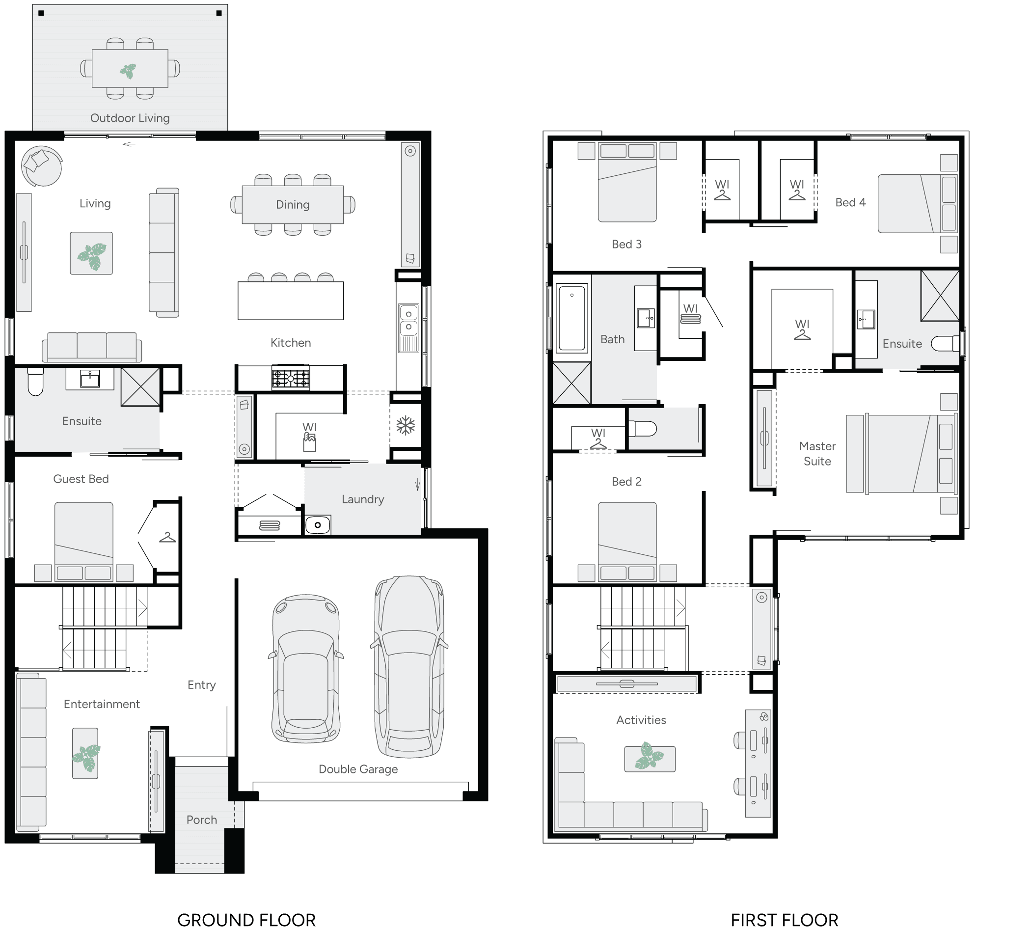 aston 35 double storey RHS house floor plan