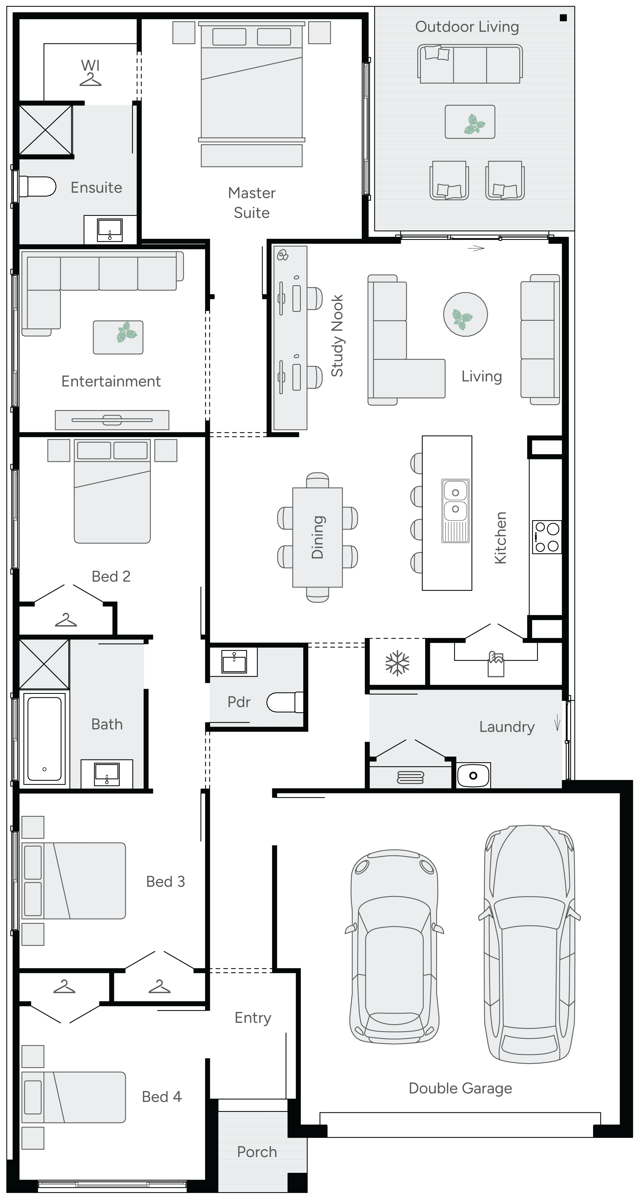 Gem 24 Single Storey House Floor Plan